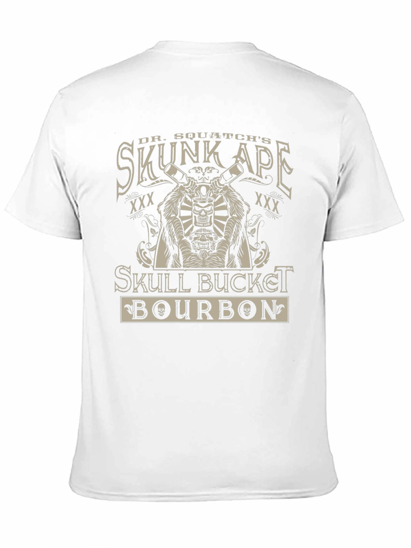 Skunk Ape Skull Bucket Bourbon Graphic Tee