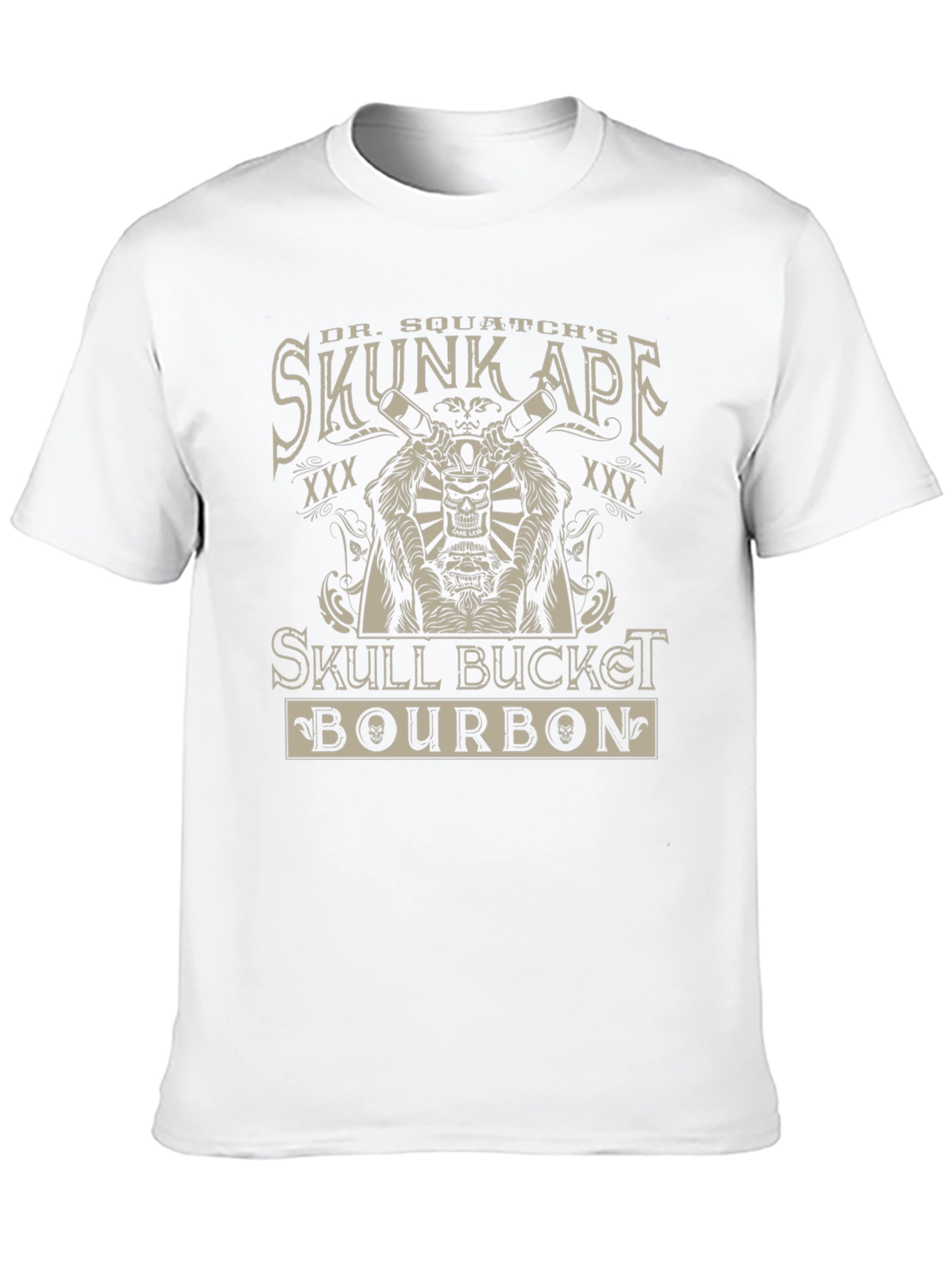 Skunk Ape Skull Bucket Bourbon Graphic Tee