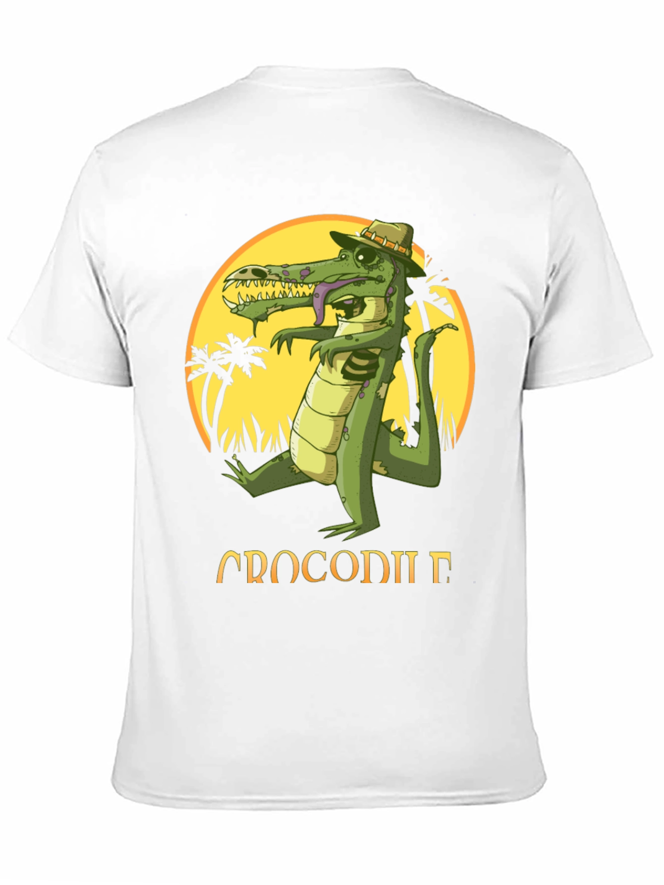 Cool Crocodile Cartoon Graphic T-Shirt