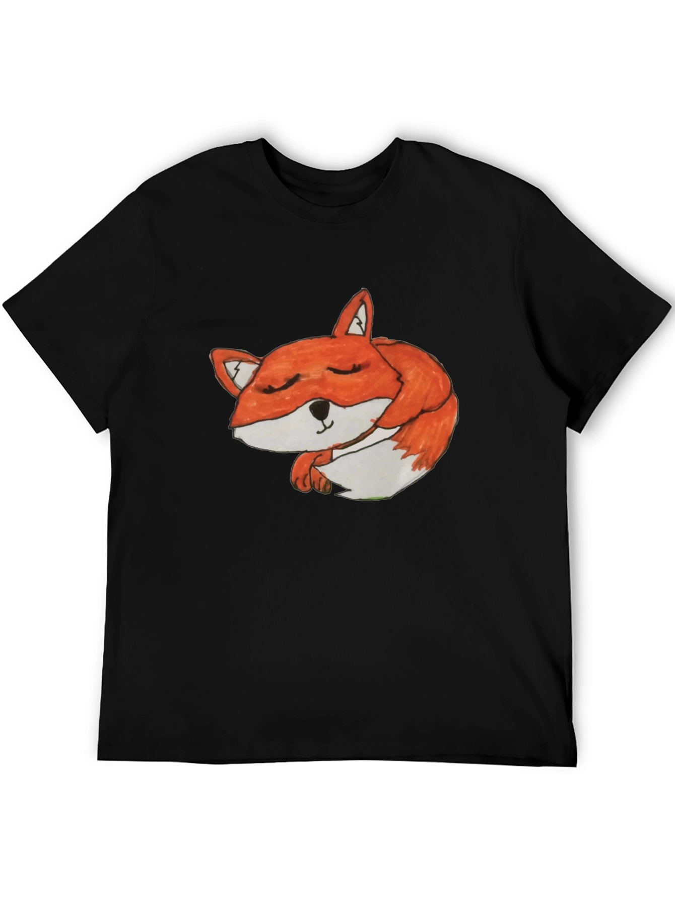 Sleeping Fox Graphic Tee - Soft Cotton Comfort