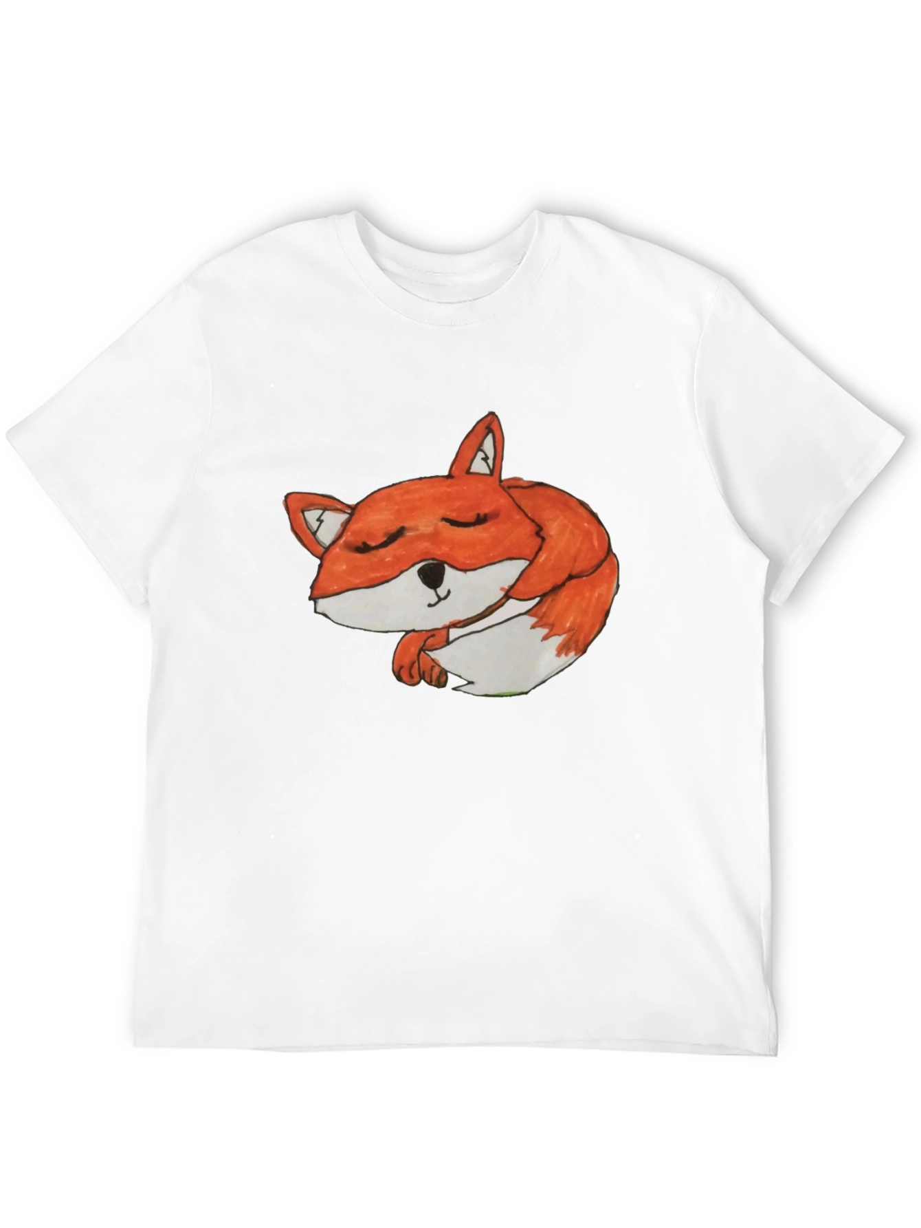 Sleeping Fox Graphic Tee - Soft Cotton Comfort