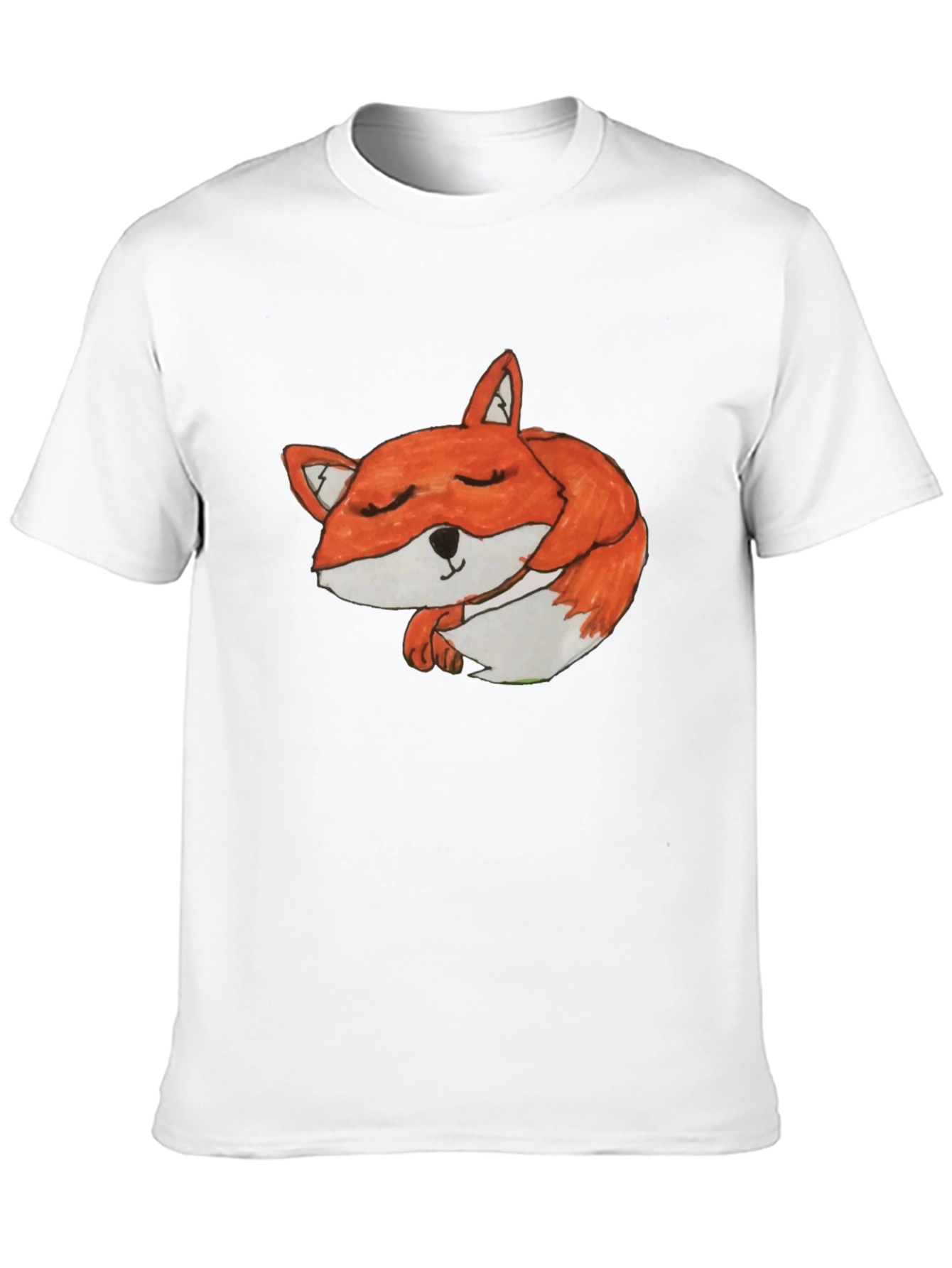 Sleeping Fox Graphic Tee - Soft Cotton Comfort