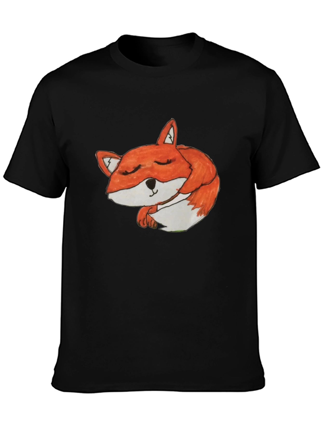 Sleeping Fox Graphic Tee - Soft Cotton Comfort