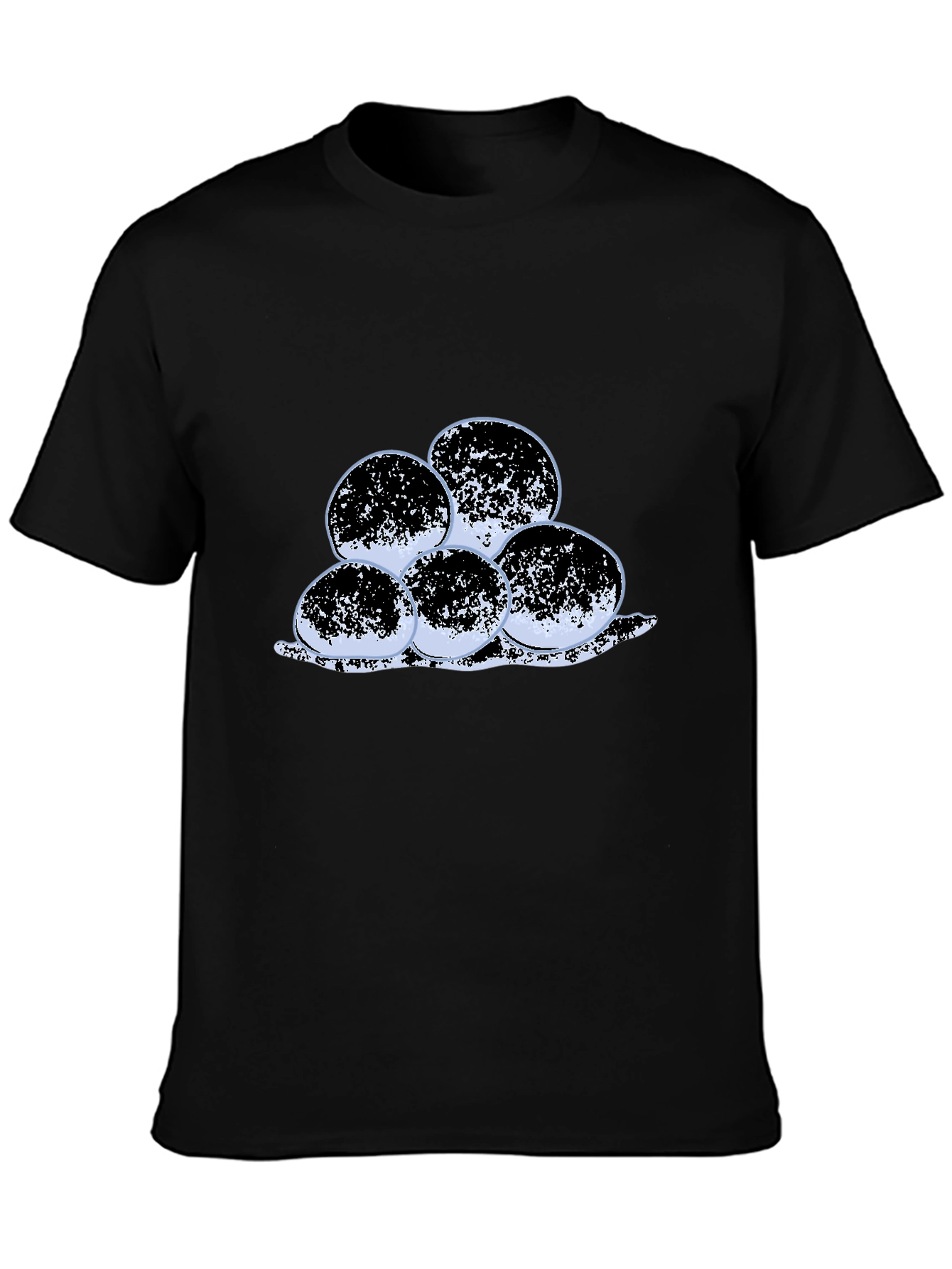 Unique Round Design Black T-Shirt