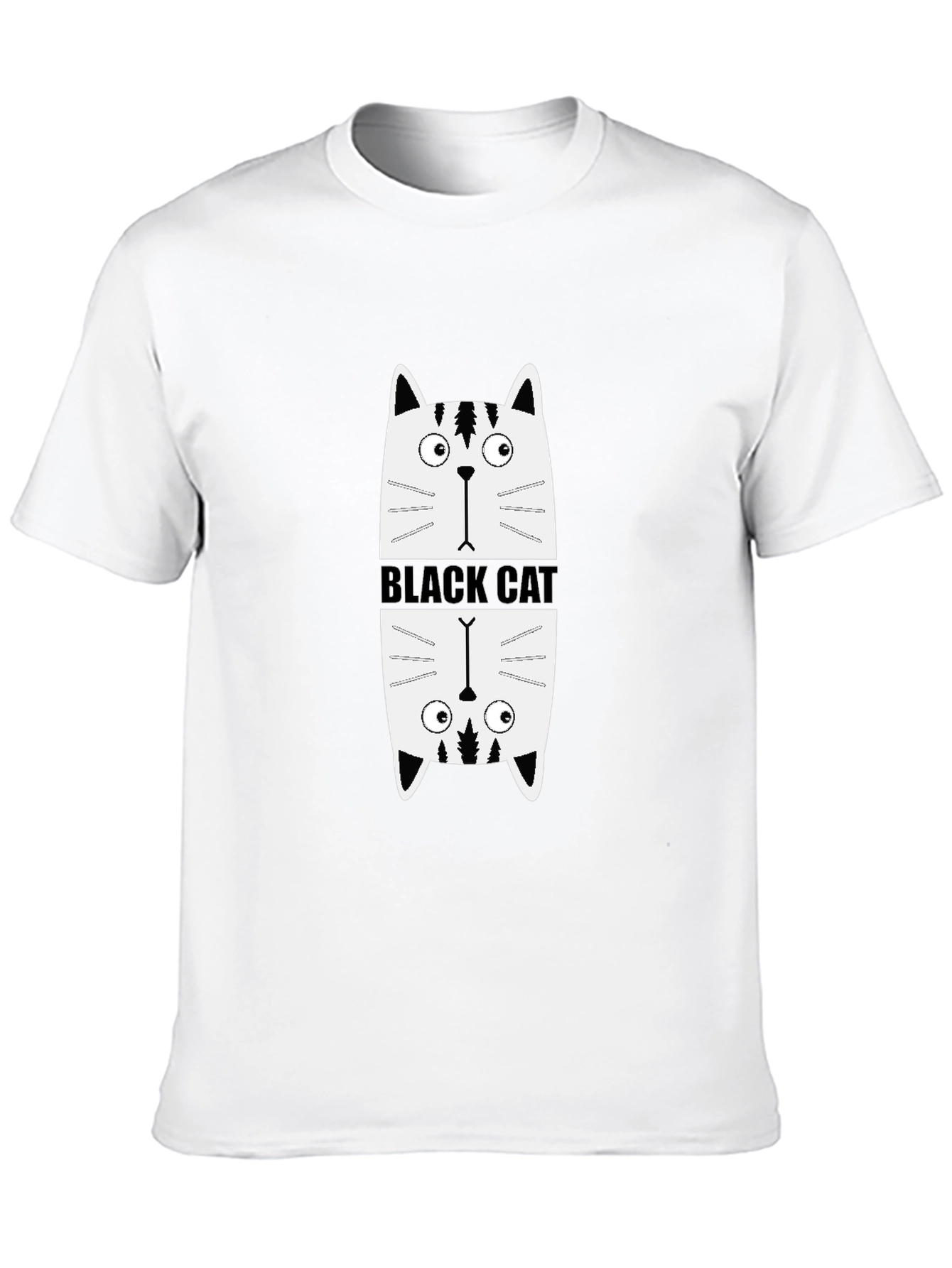 Black Cat Graphic Tee - Quirky & Cool Design