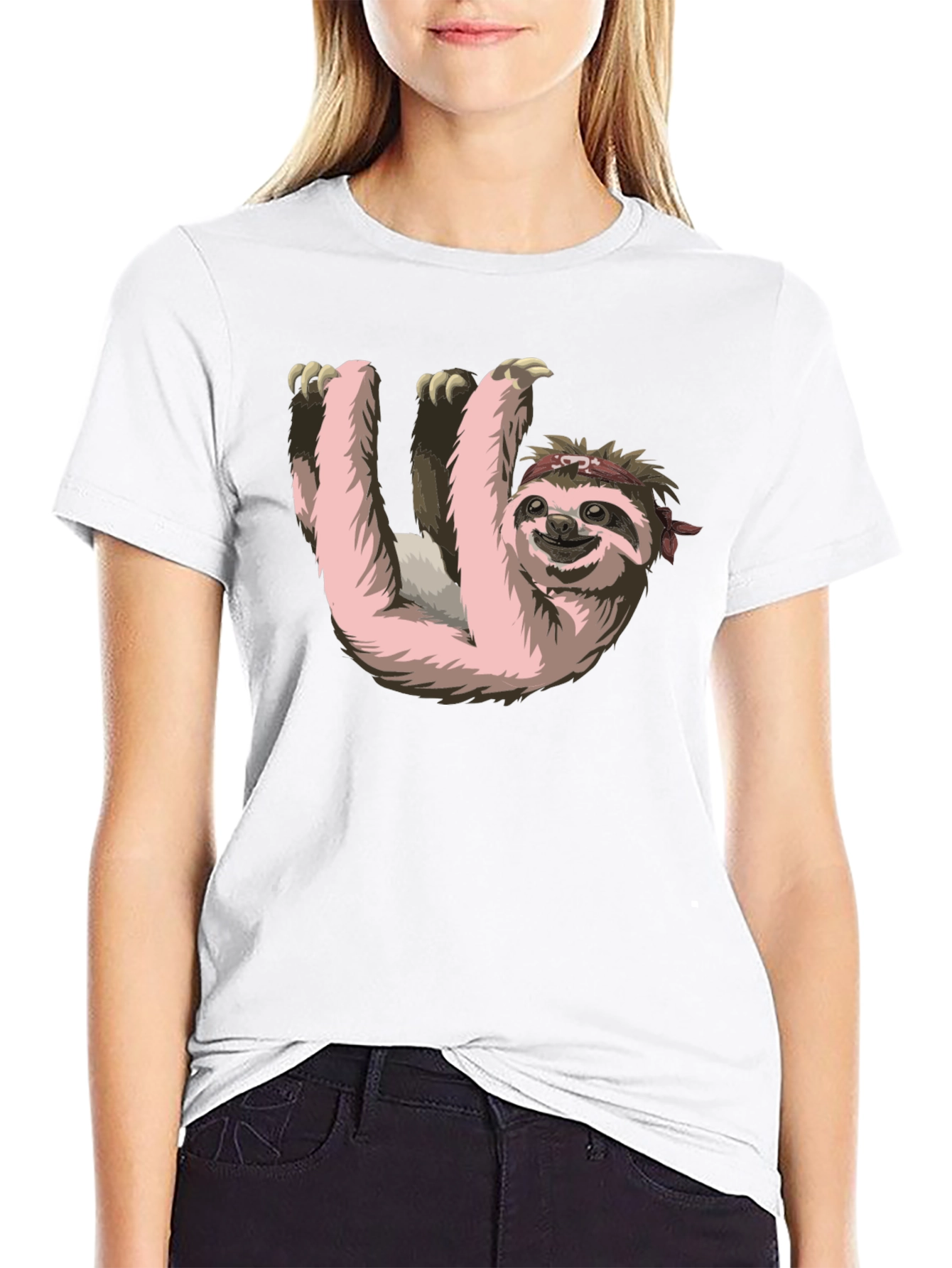 Sloth Ninja T-Shirt - Black Cotton Tee