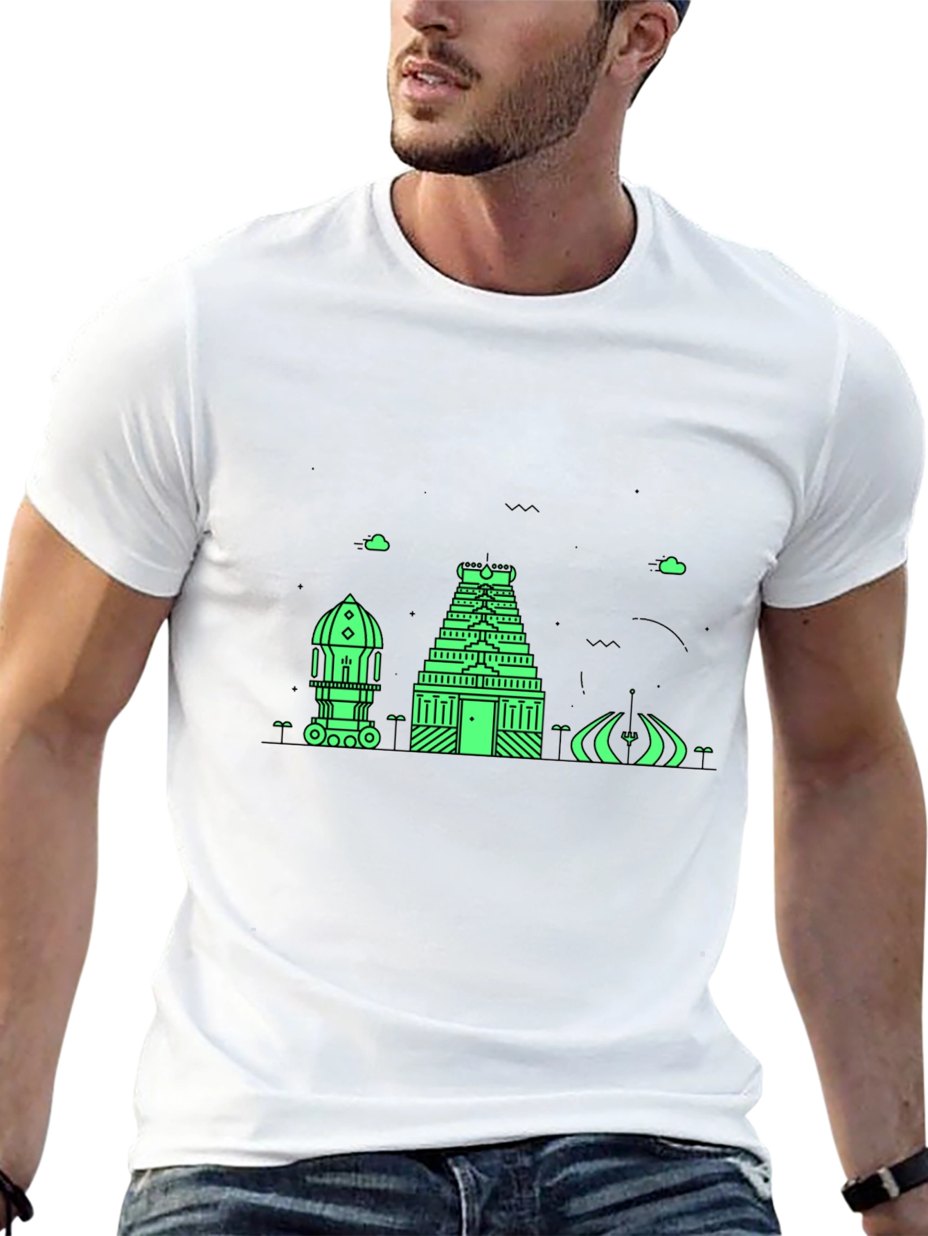 Architectural Graphic Tee - Modern Black T-Shirt