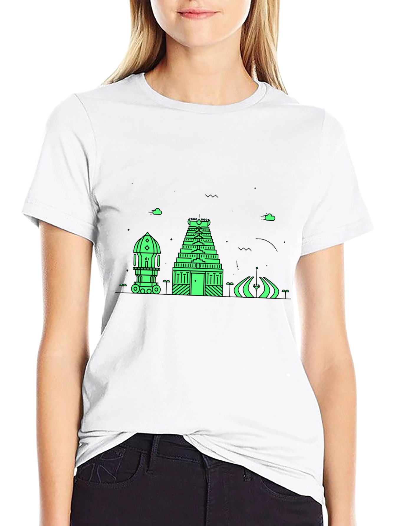 Architectural Graphic Tee - Modern Black T-Shirt