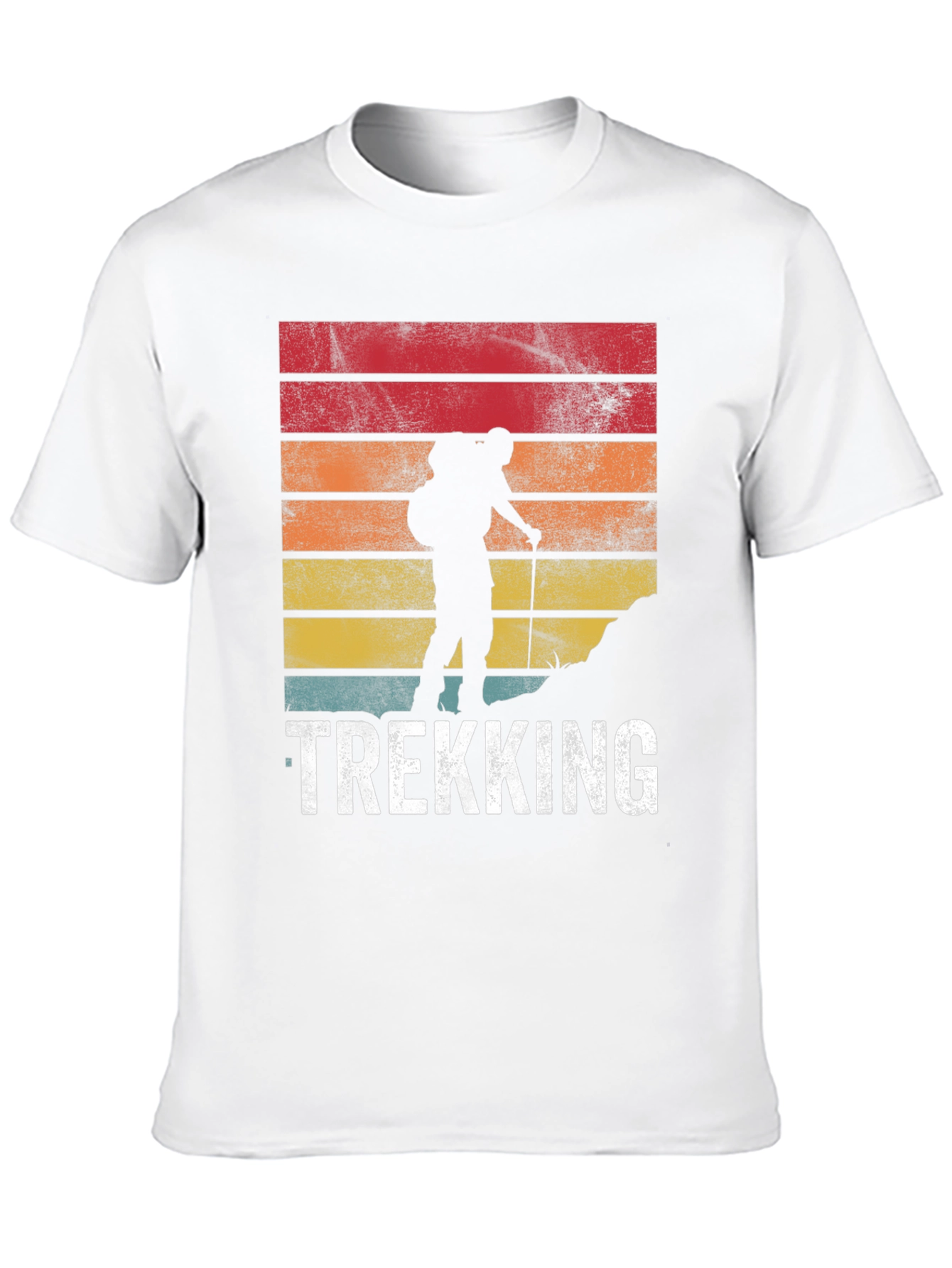 Trekking Adventure Tee - Hiking Silhouette T-Shirt
