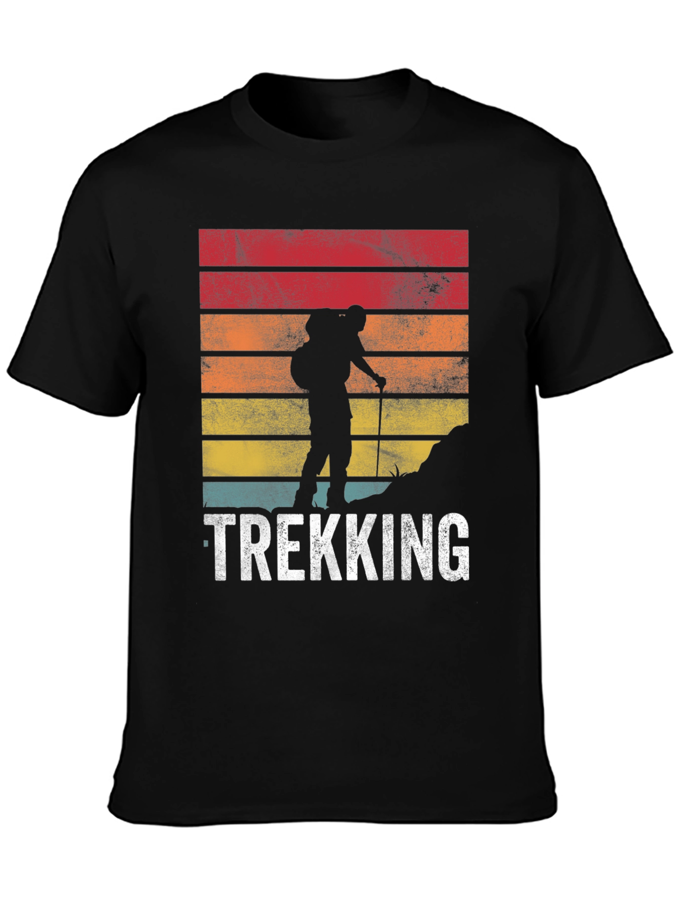 Trekking Adventure Tee - Hiking Silhouette T-Shirt