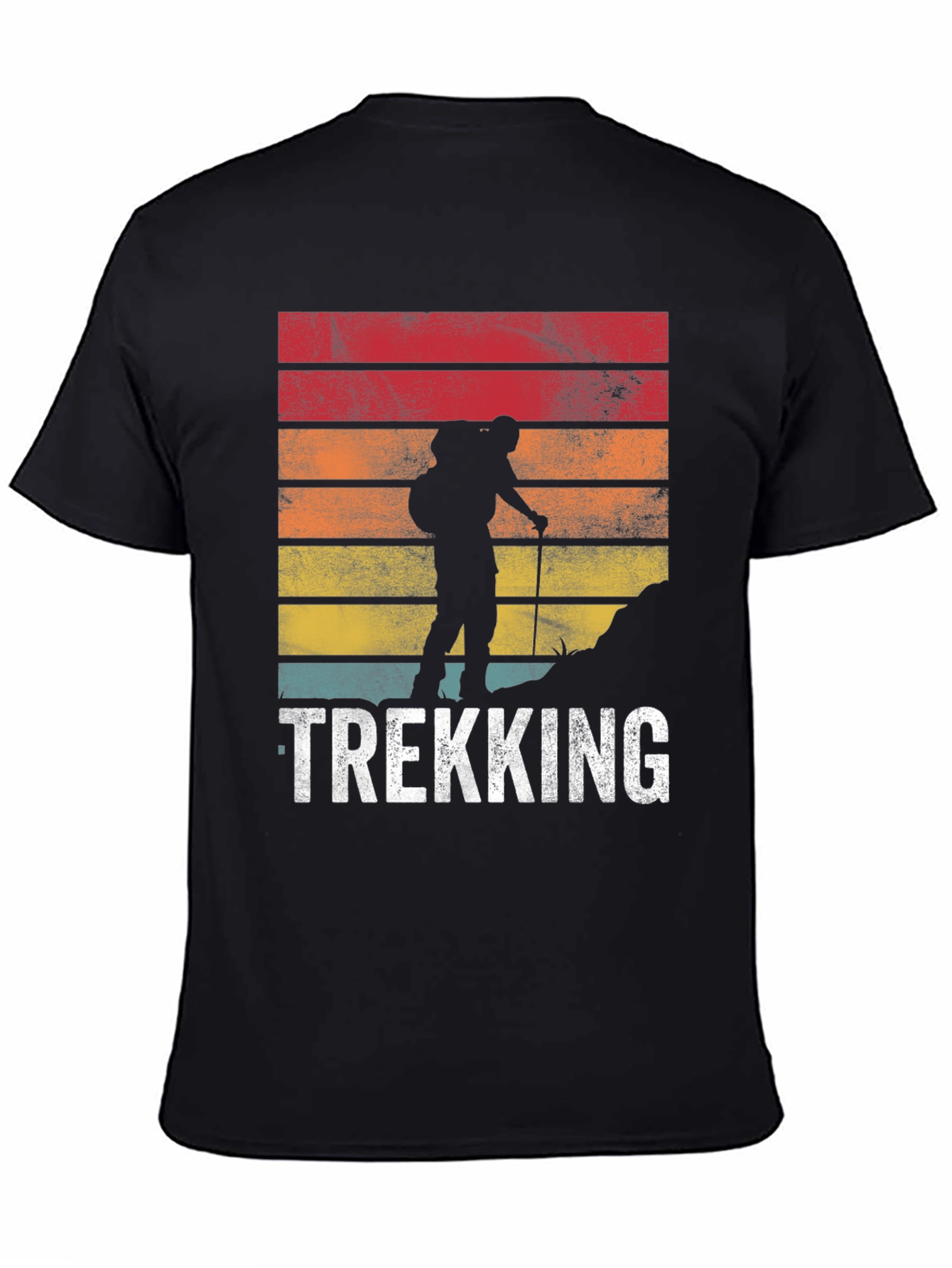 Trekking Adventure Tee - Hiking Silhouette T-Shirt
