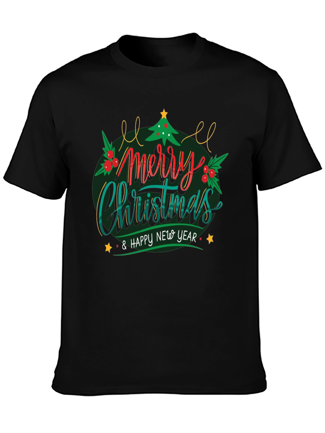 Merry Christmas & Happy New Year Graphic T-Shirt