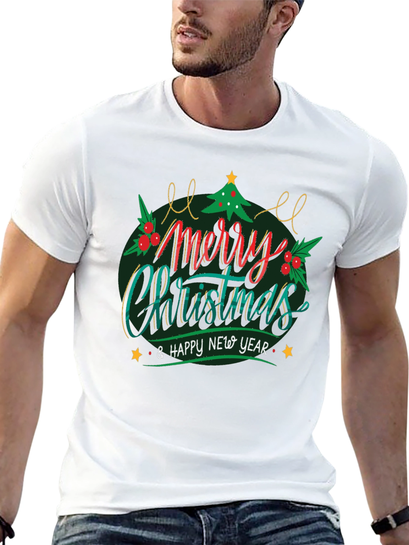 Merry Christmas & Happy New Year Graphic T-Shirt