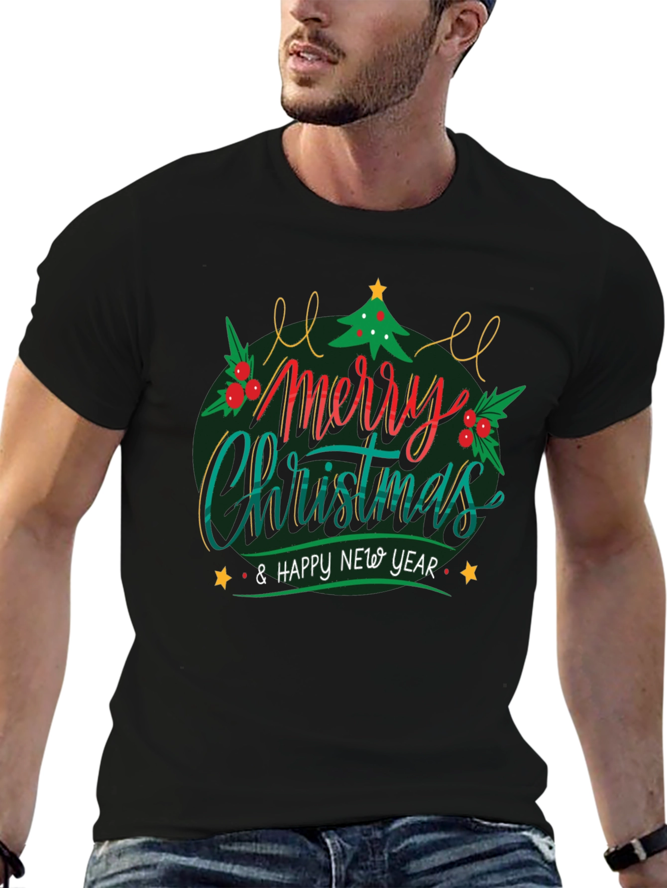 Merry Christmas & Happy New Year Graphic T-Shirt