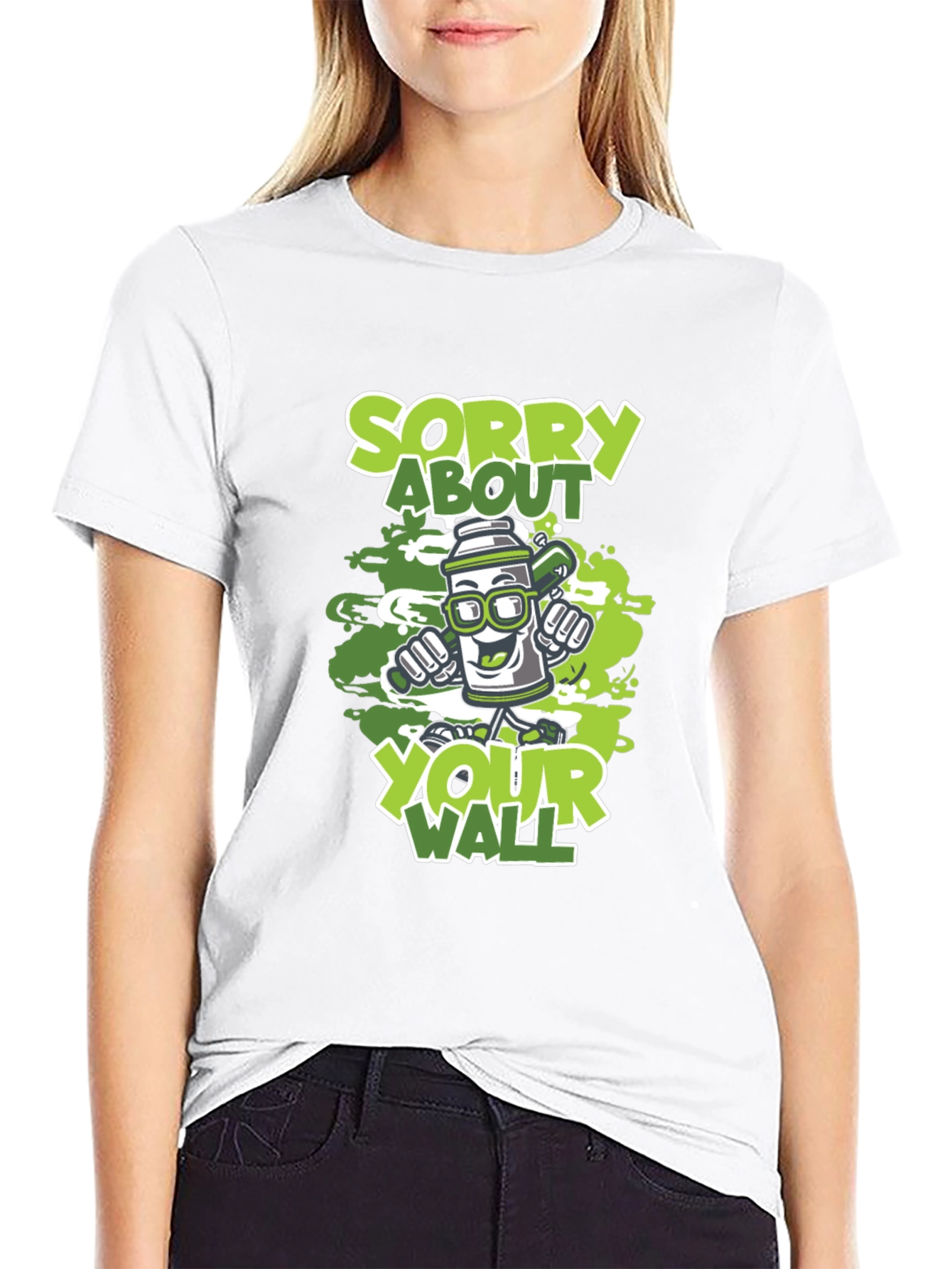 Sorry About Your Wall Graffiti Art T-Shirt