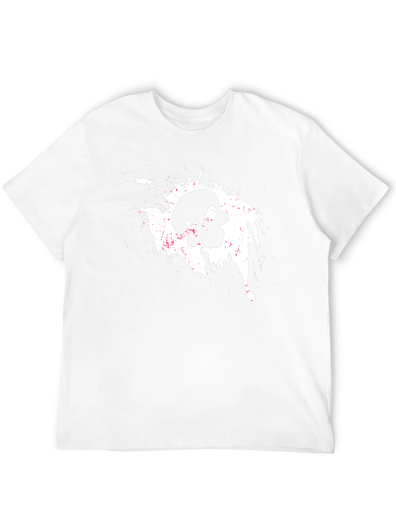 Skull Splash Graphic Tee - Black Cotton T-Shirt