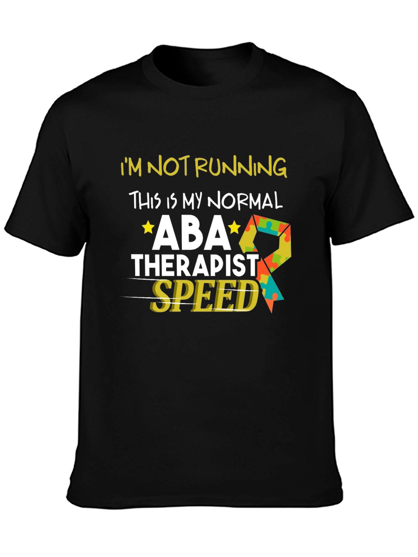 ABA Therapist Speed Black T-Shirt