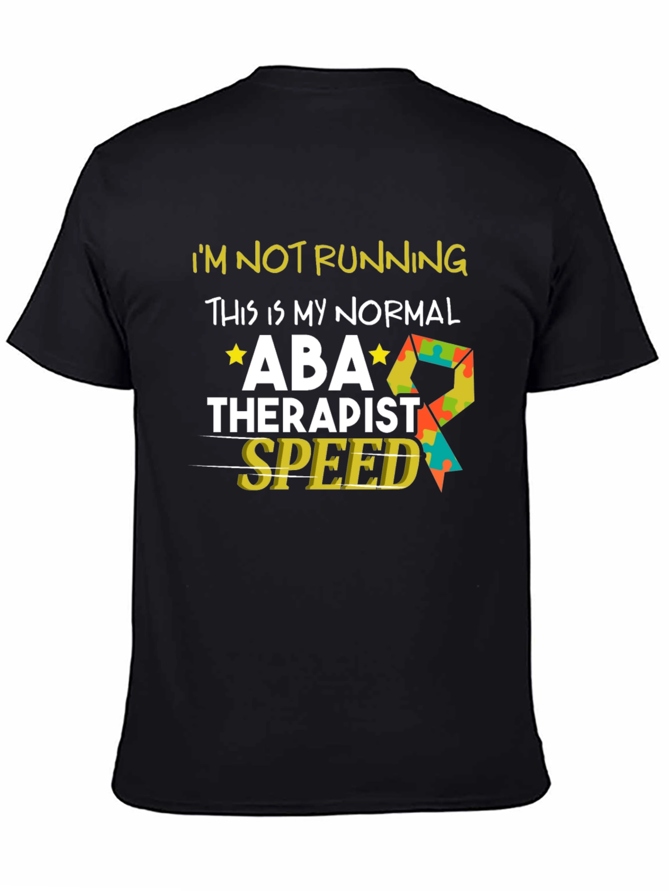 ABA Therapist Speed Black T-Shirt