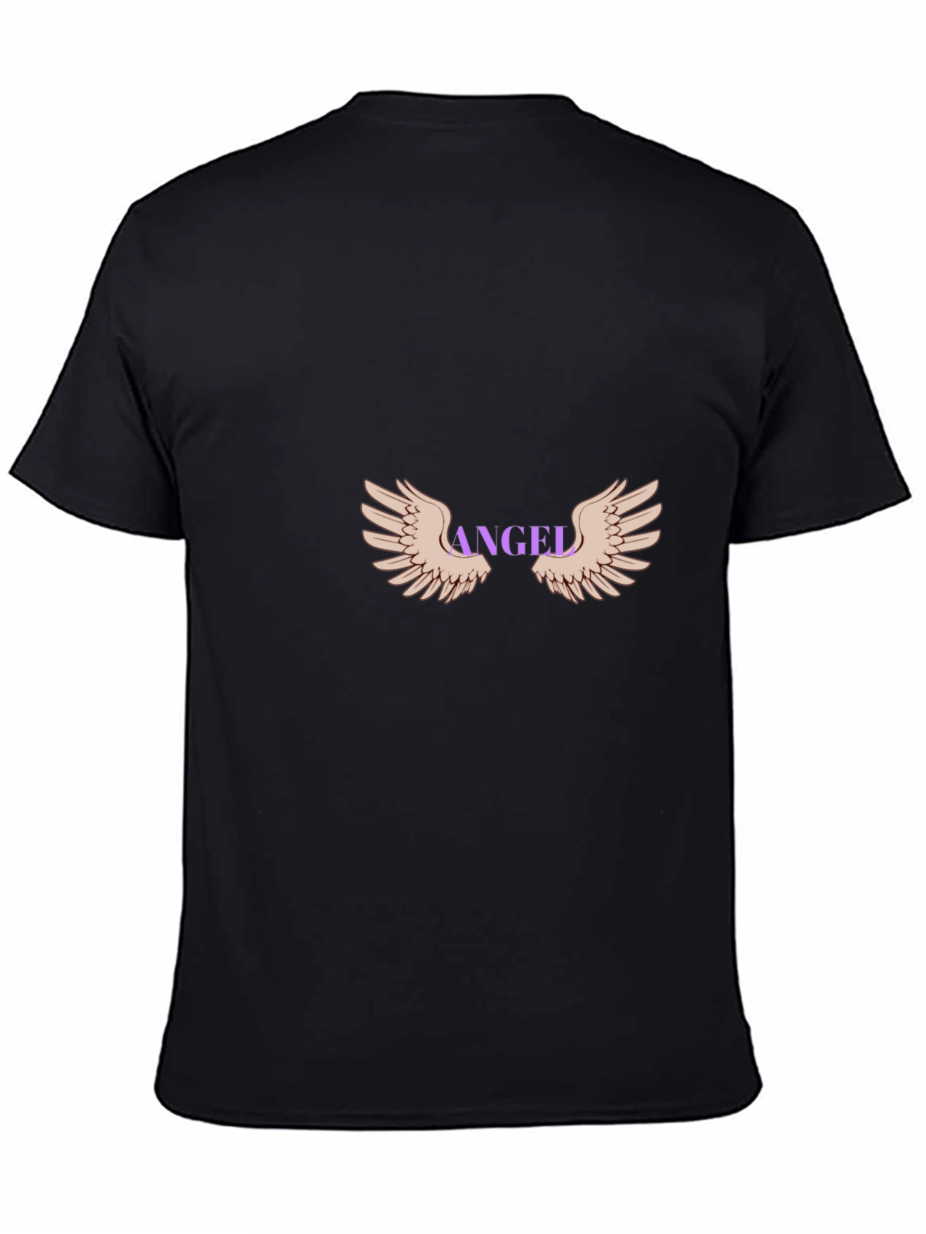 Angel Wings Graphic Black Tee
