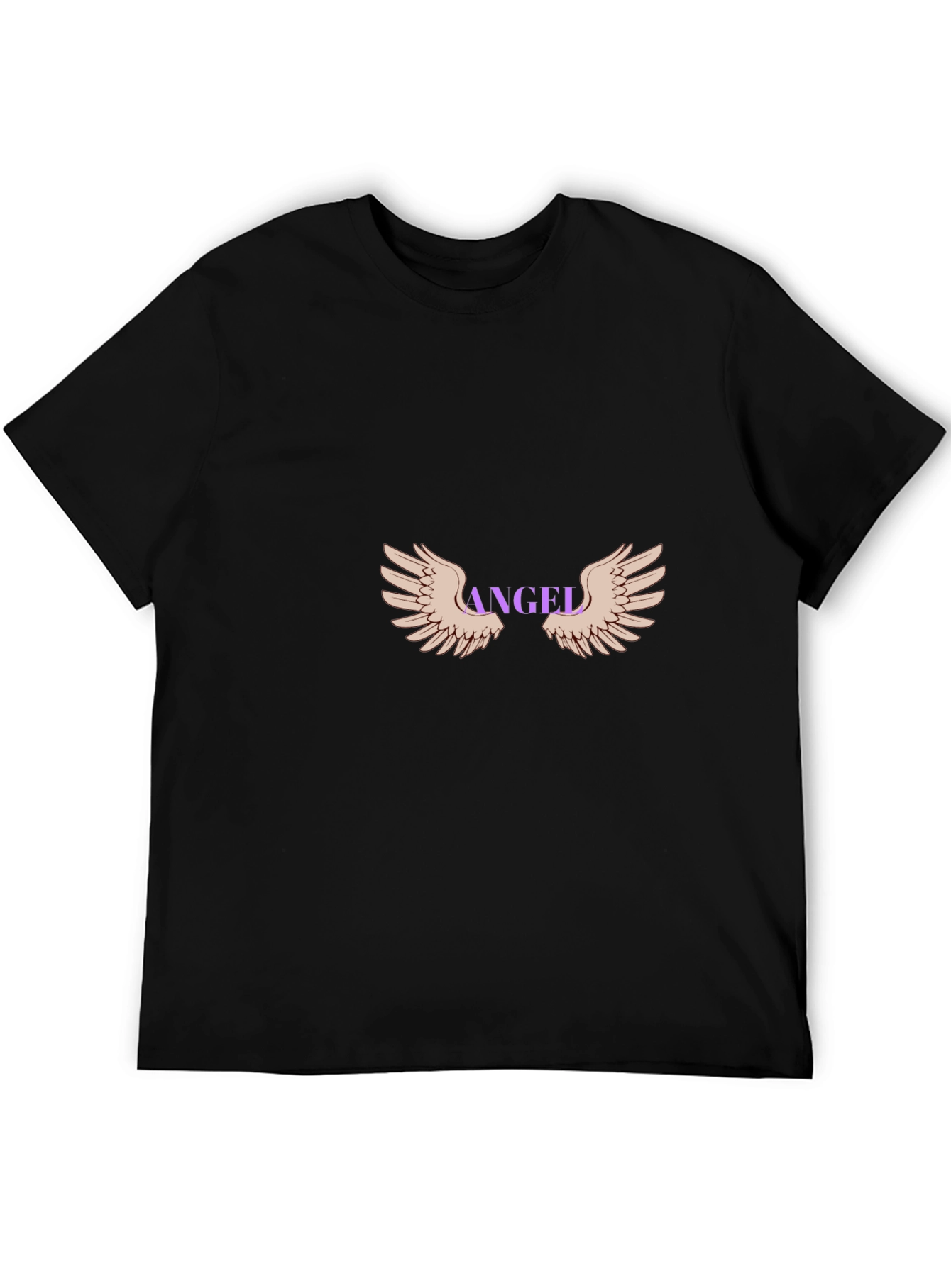 Angel Wings Graphic Black Tee