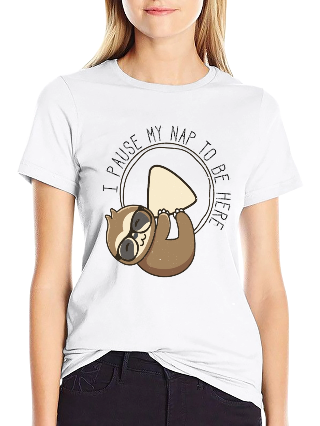Funny Sloth Nap T-Shirt - Pause My Nap