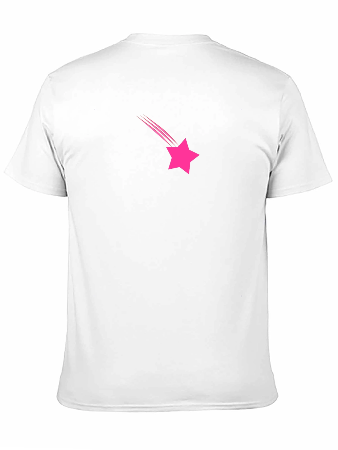 Pink Star Falling Black T-Shirt