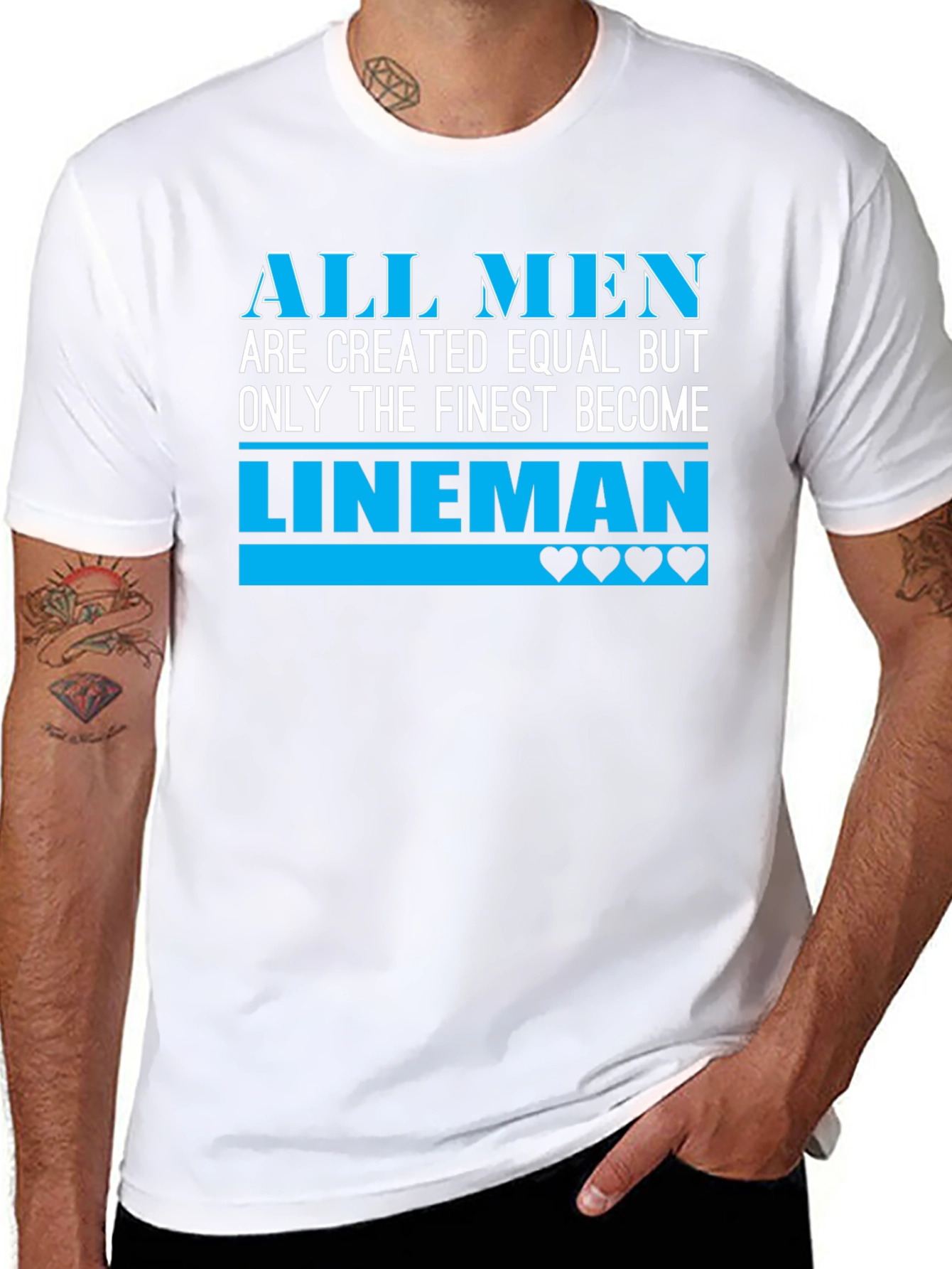 All Men Lineman Graphic Tee