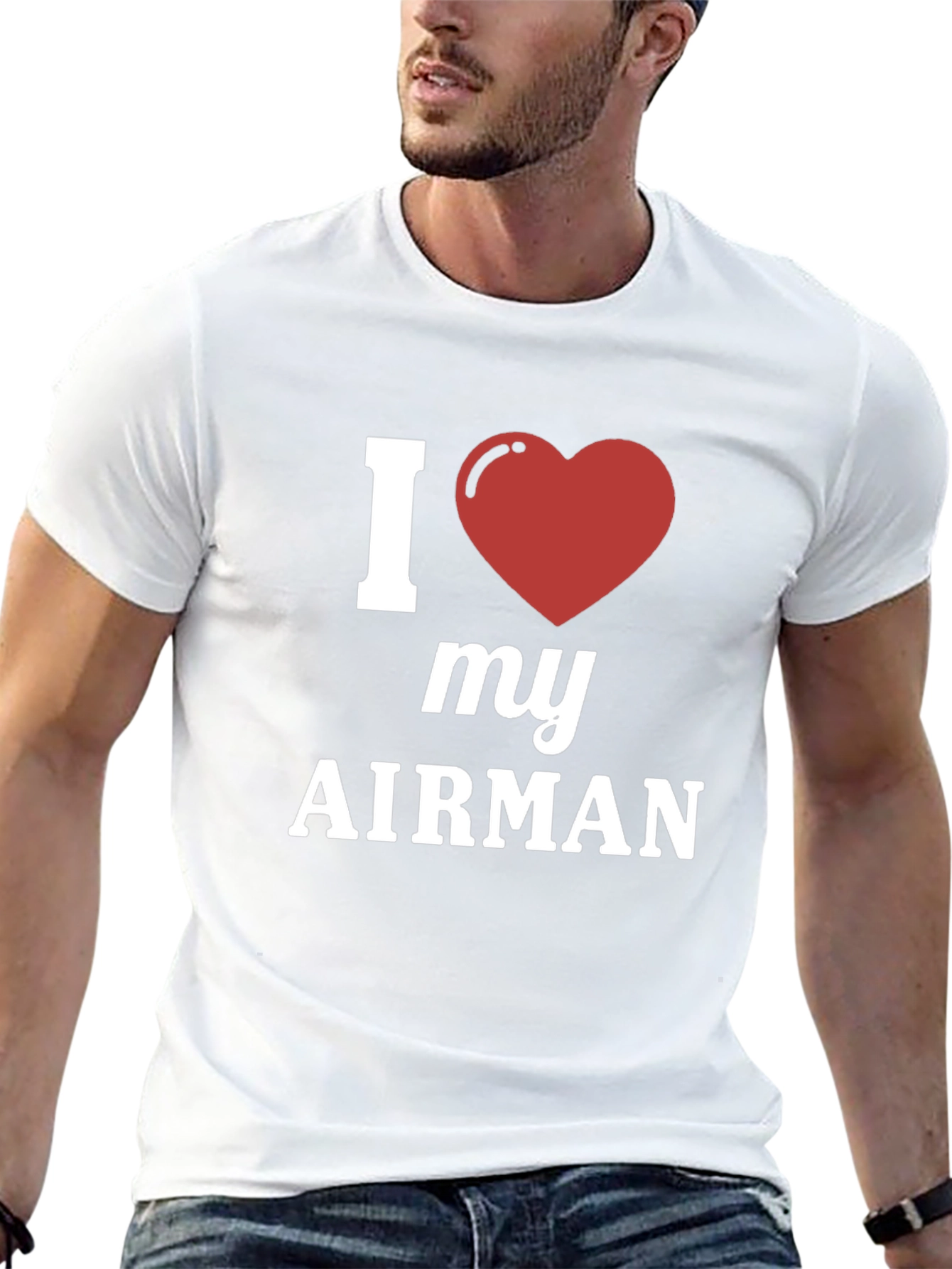 I Love My Airman Graphic Tee - Heart Design