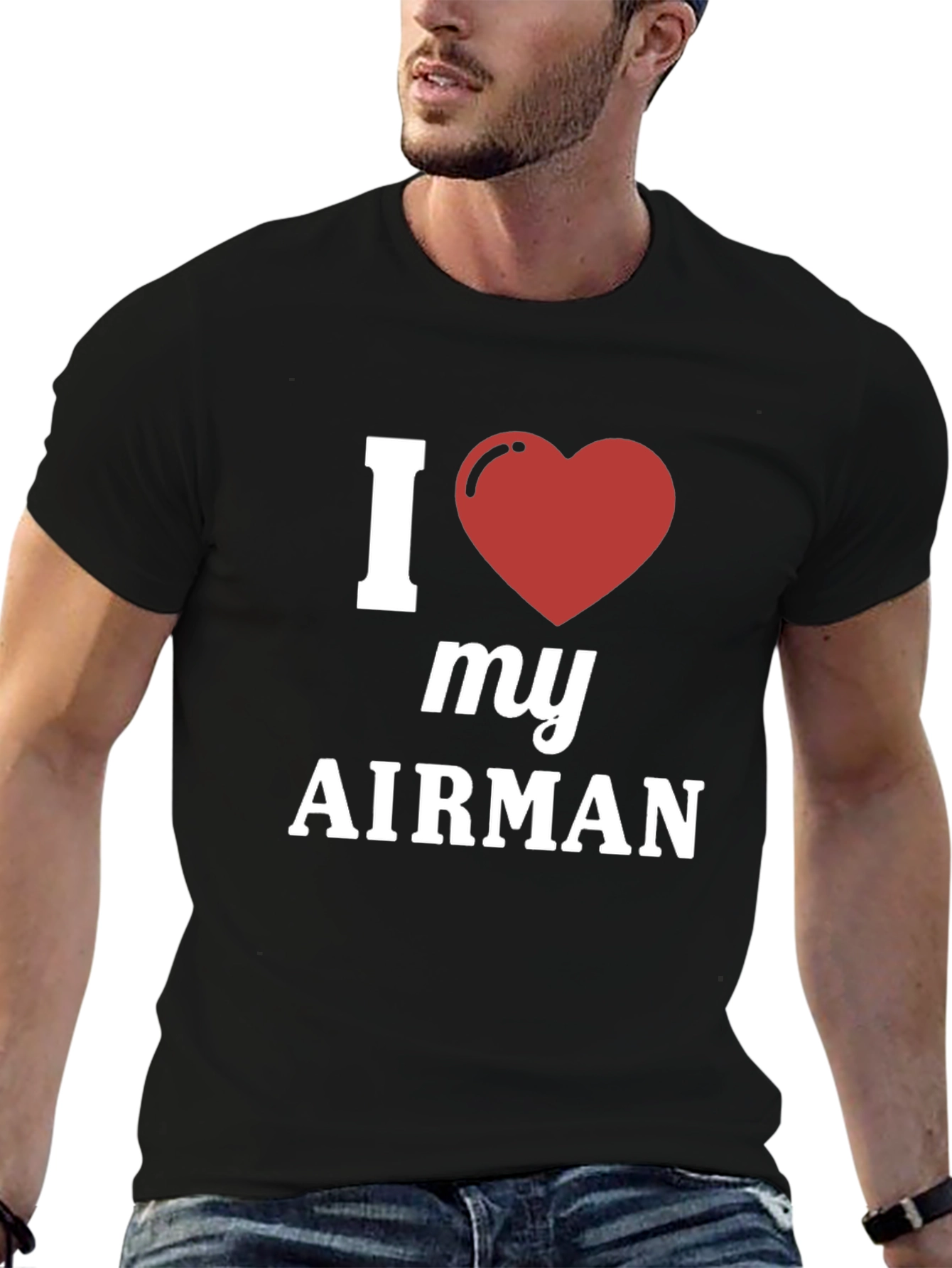 I Love My Airman Graphic Tee - Heart Design