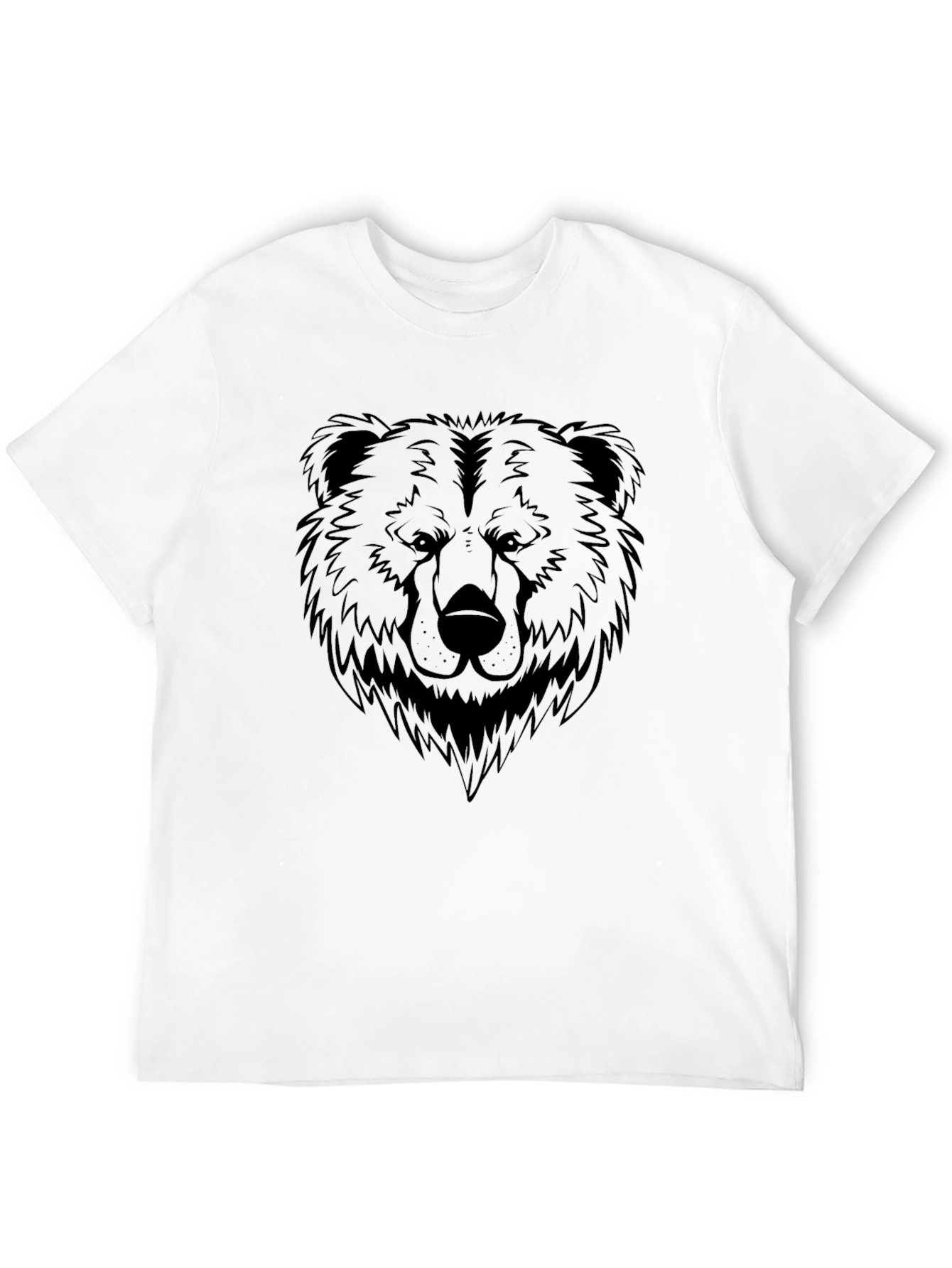 Black Bear Graphic Tee - Stylish Animal Print Shirt