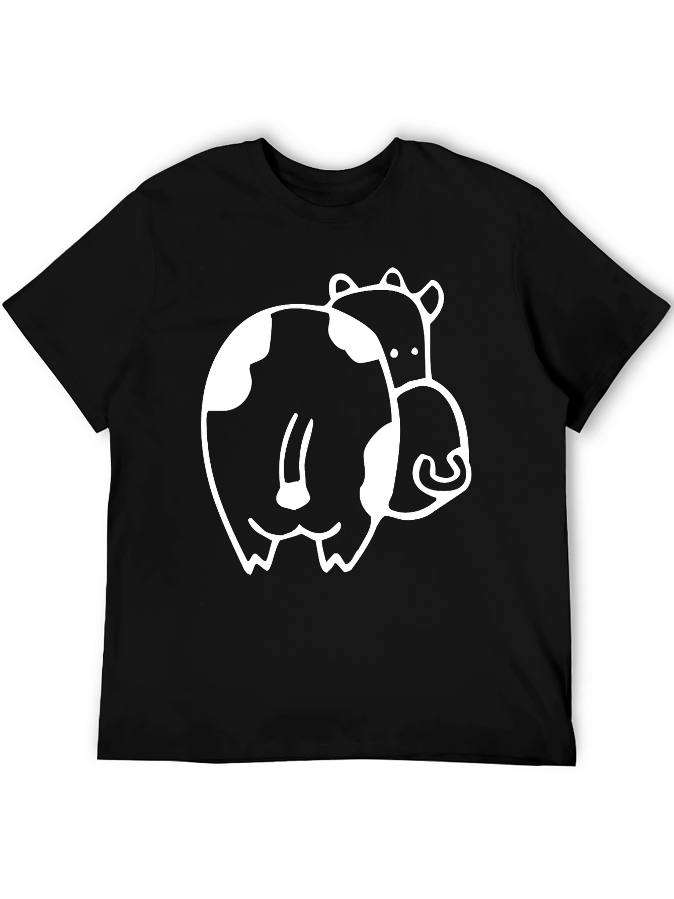 Funny Cow Butt T-Shirt - Black Graphic Tee
