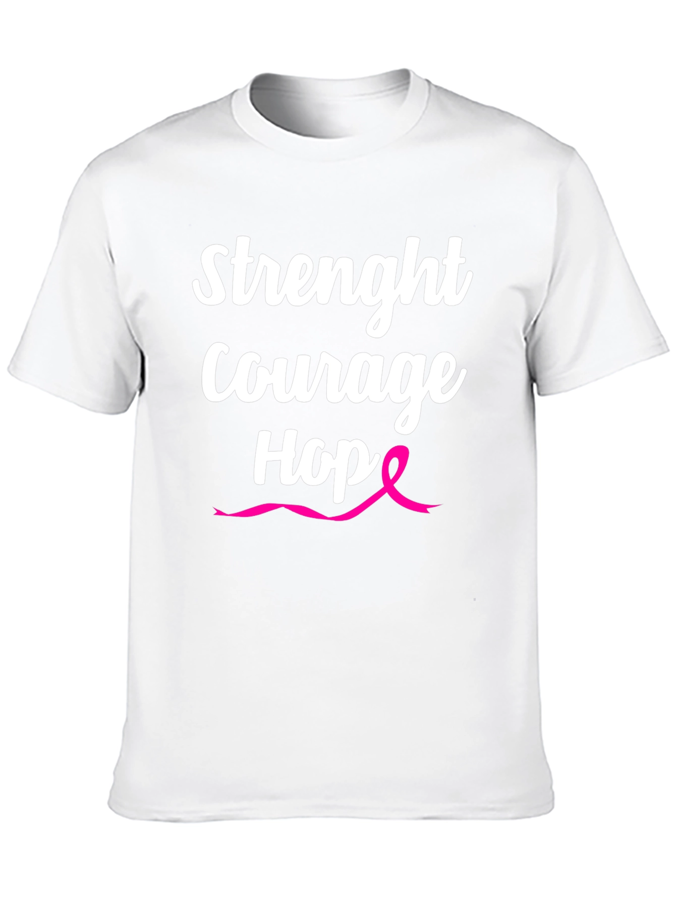 Strength Courage Hope T-Shirt - Breast Cancer Awareness
