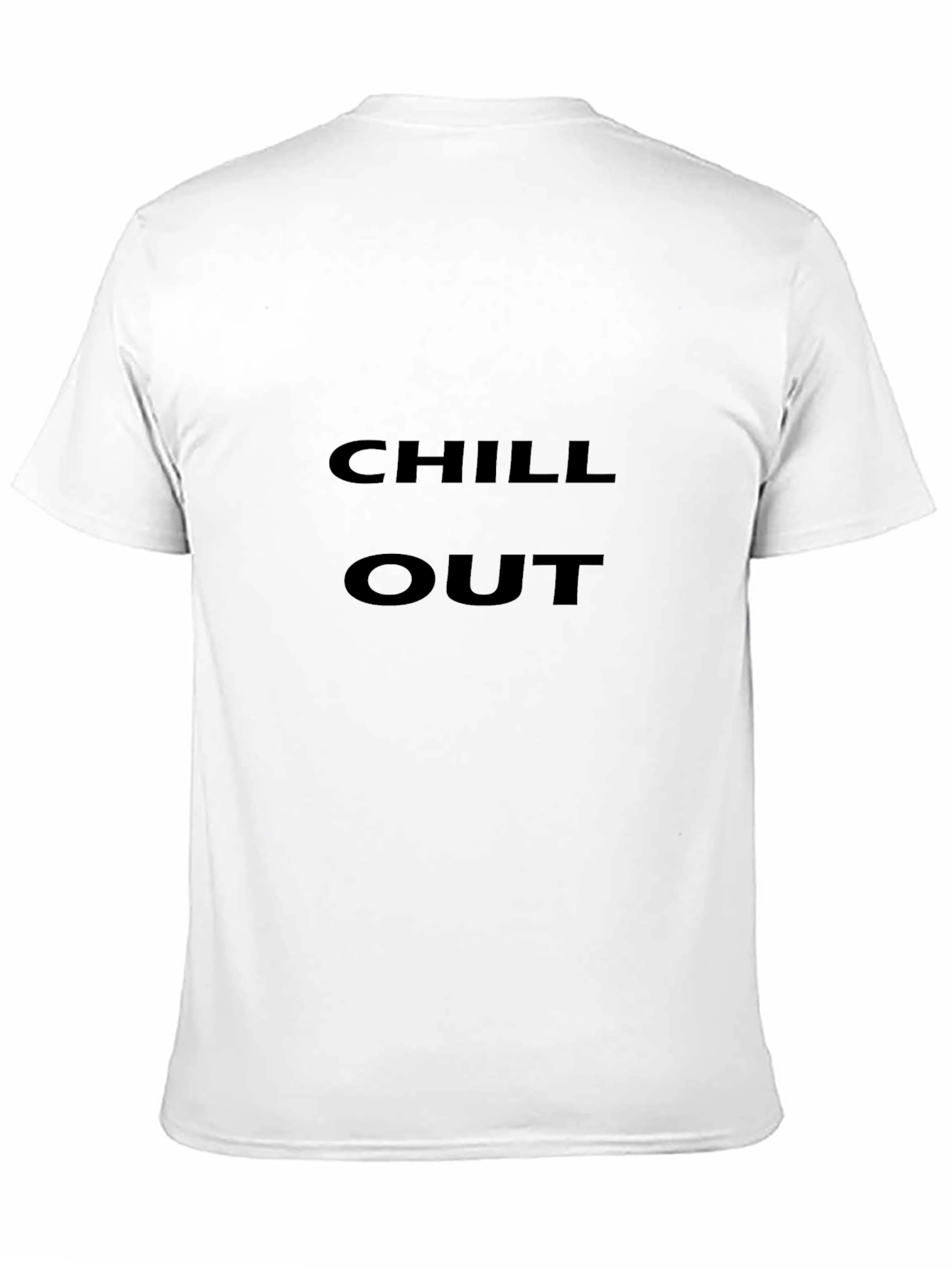 Chill Out Black Graphic Tee - Relaxed Fit