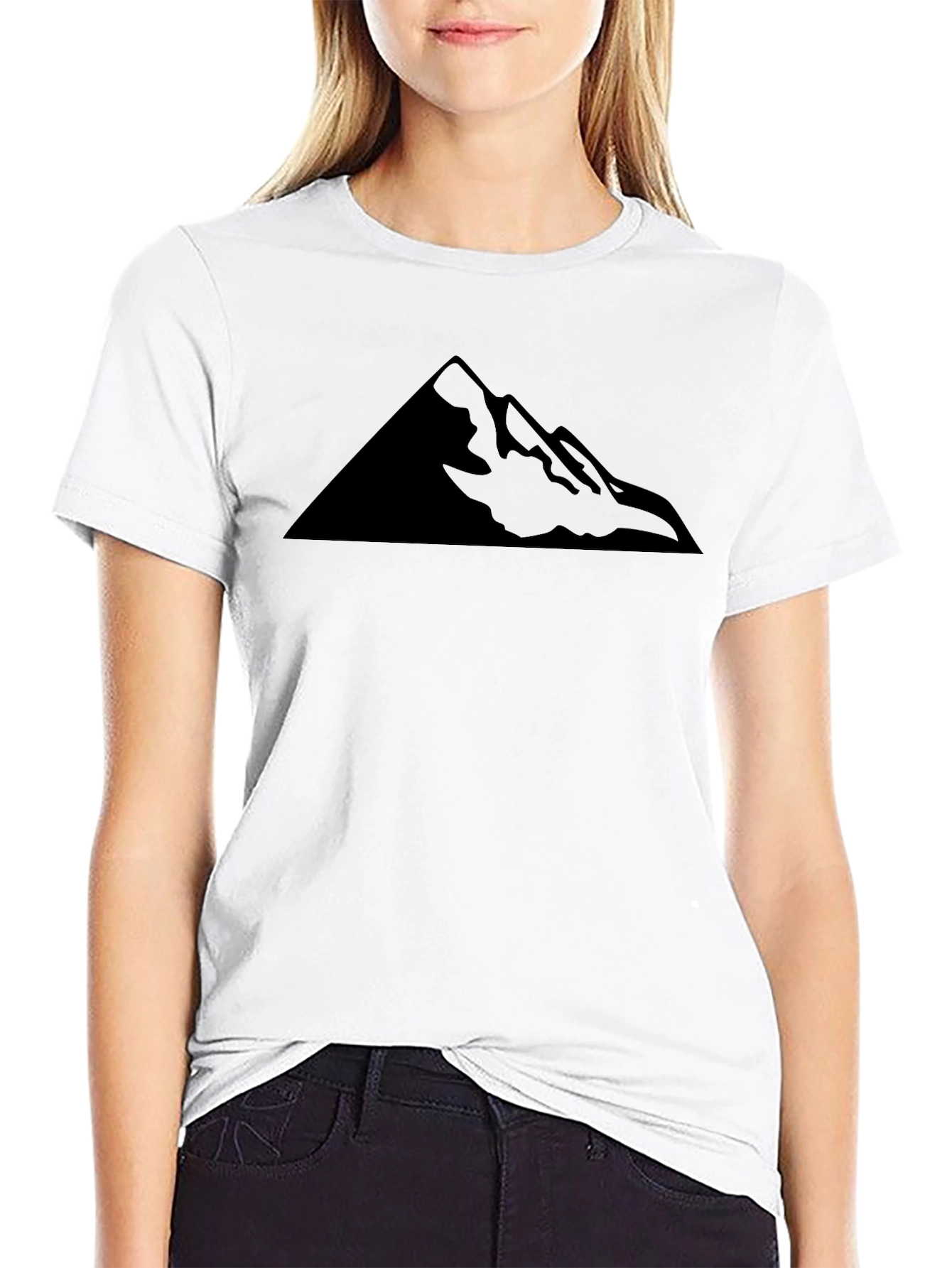 Mountain Peak Graphic Tee - Black