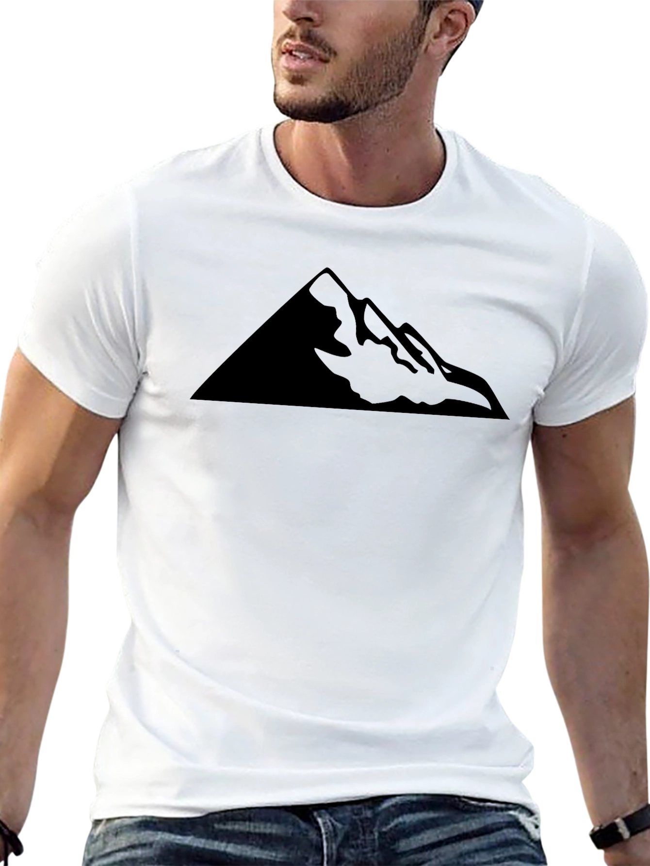 Mountain Peak Graphic Tee - Black