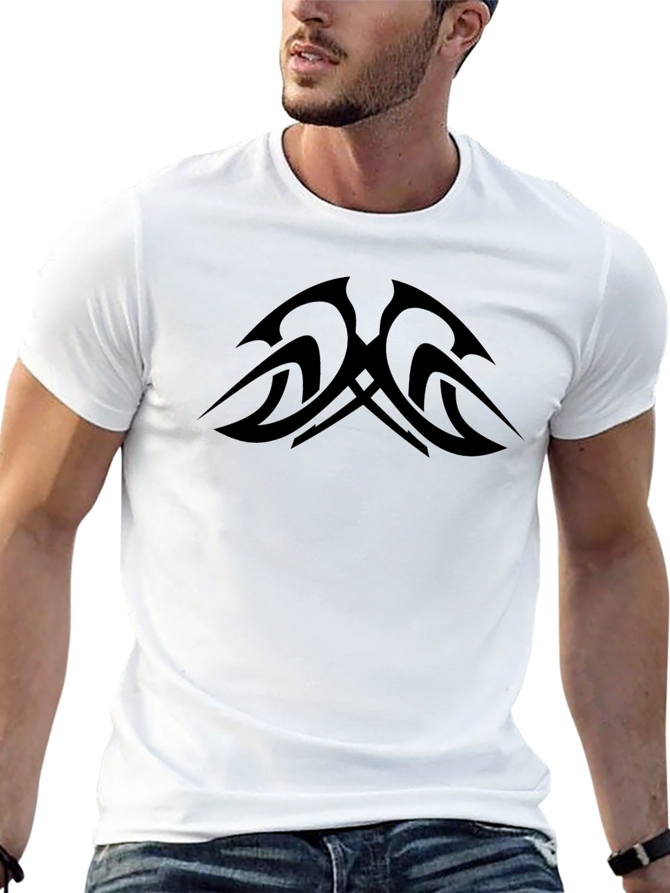 Tribal Tattoo Graphic Black T-Shirt
