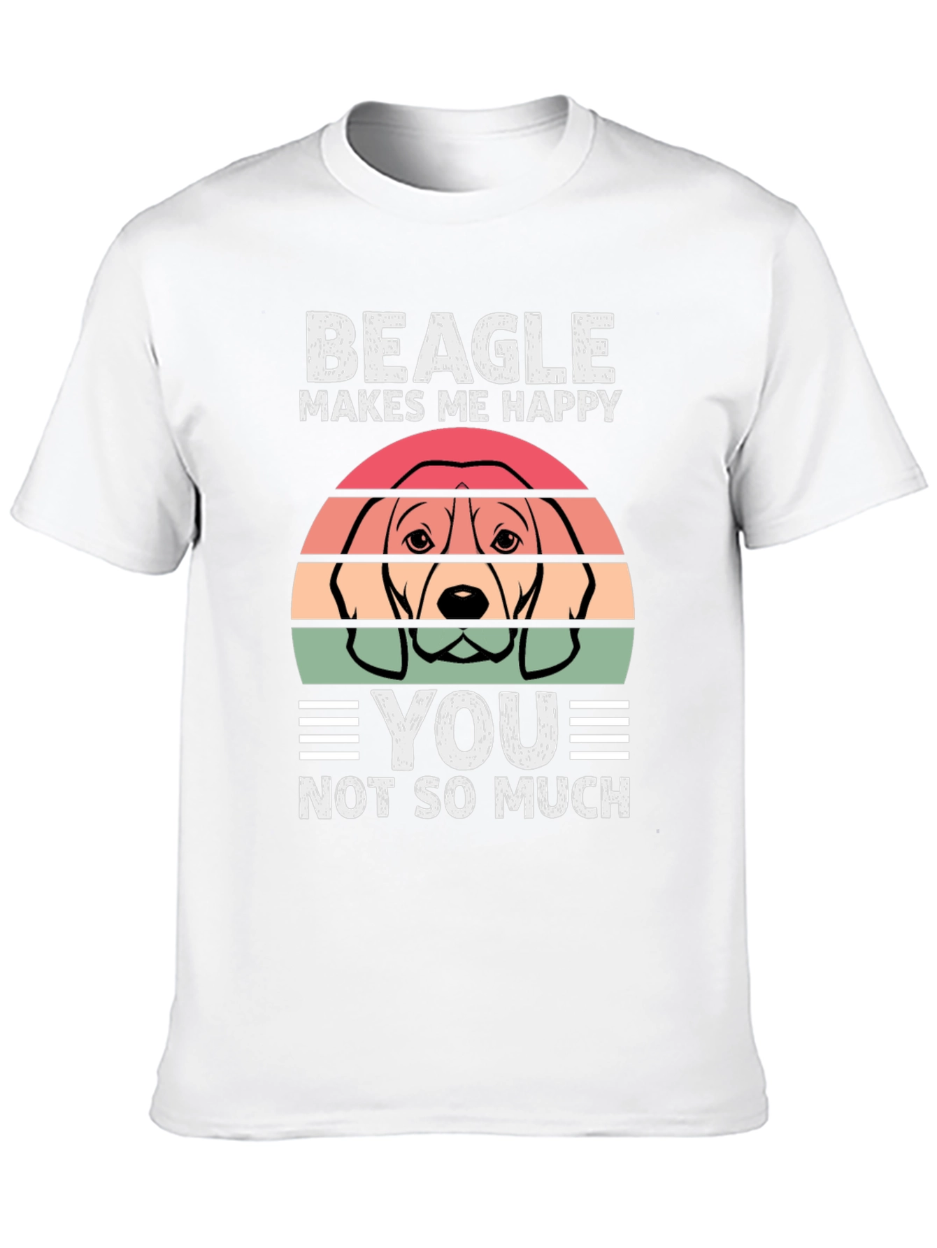 Beagle Makes Me Happy Graphic T-Shirt