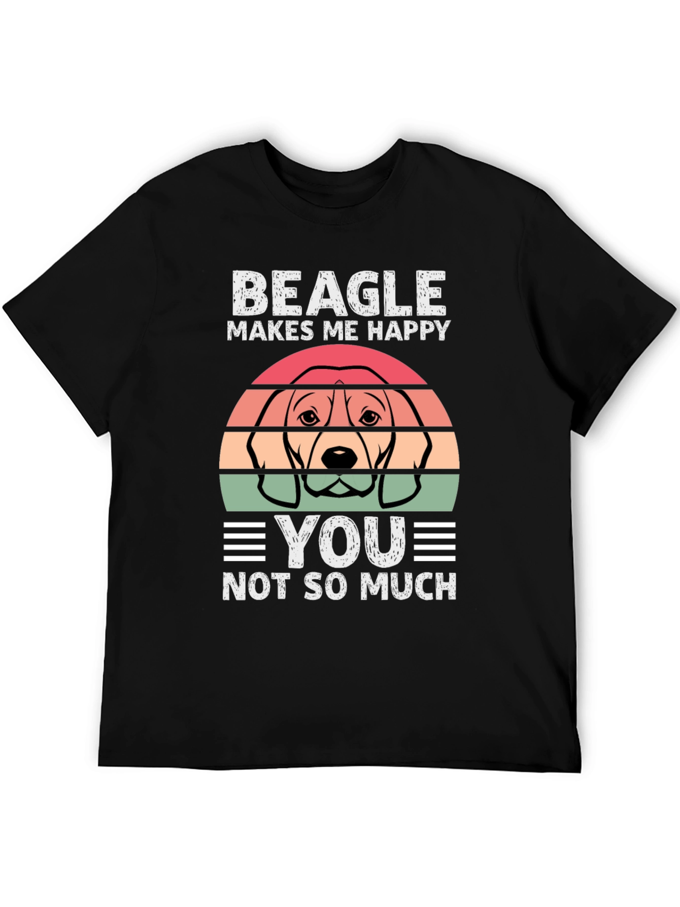 Beagle Makes Me Happy Graphic T-Shirt