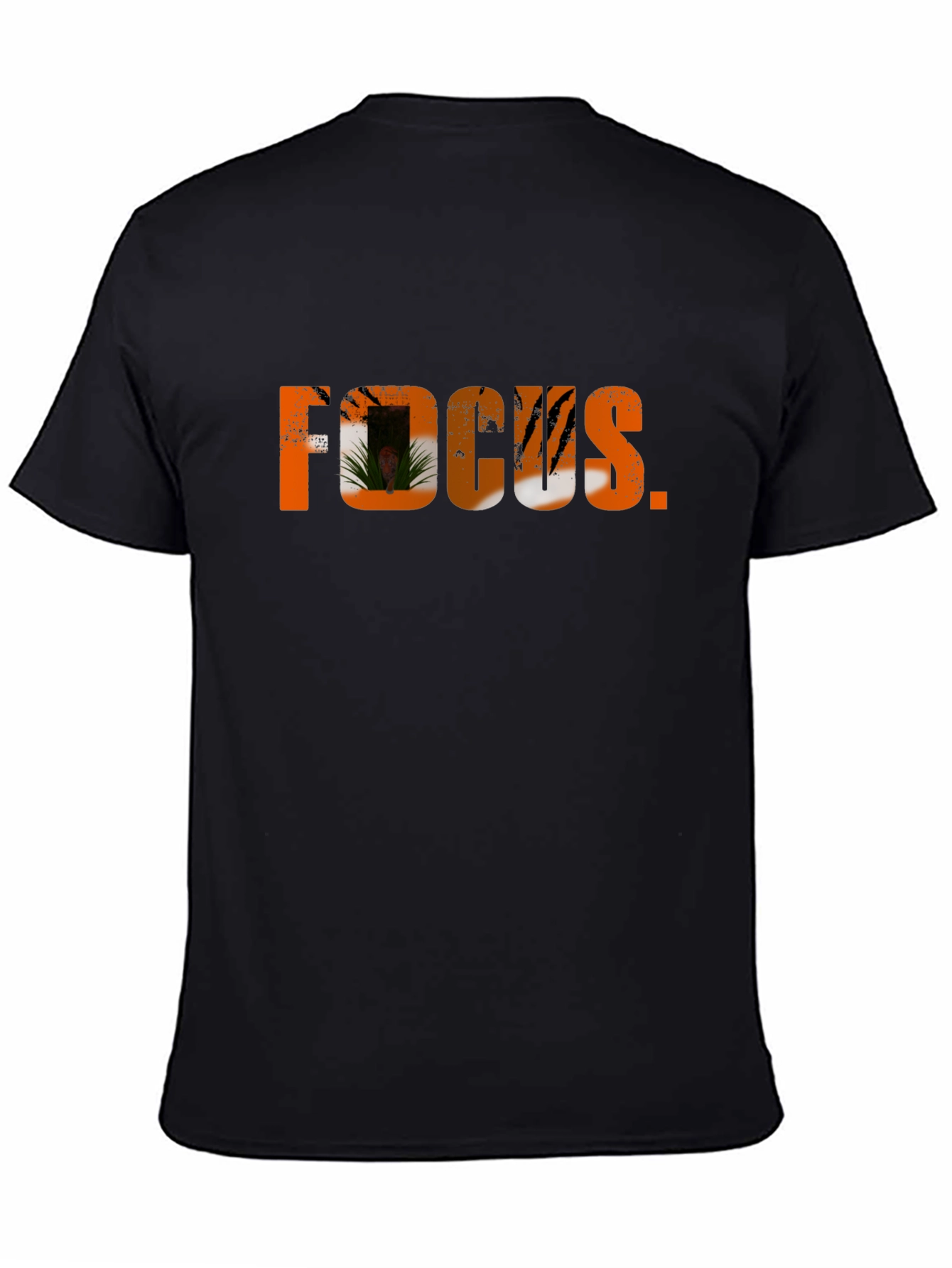 Focus Graphic Tee - Black Crew Neck T-Shirt