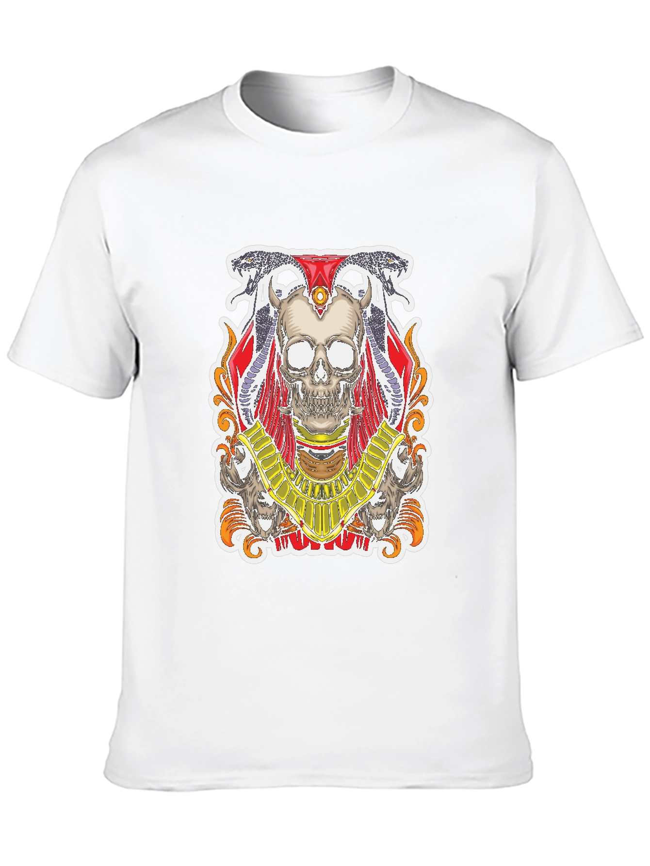 Skull Pharaoh Graphic Tee - Mens Black T-Shirt