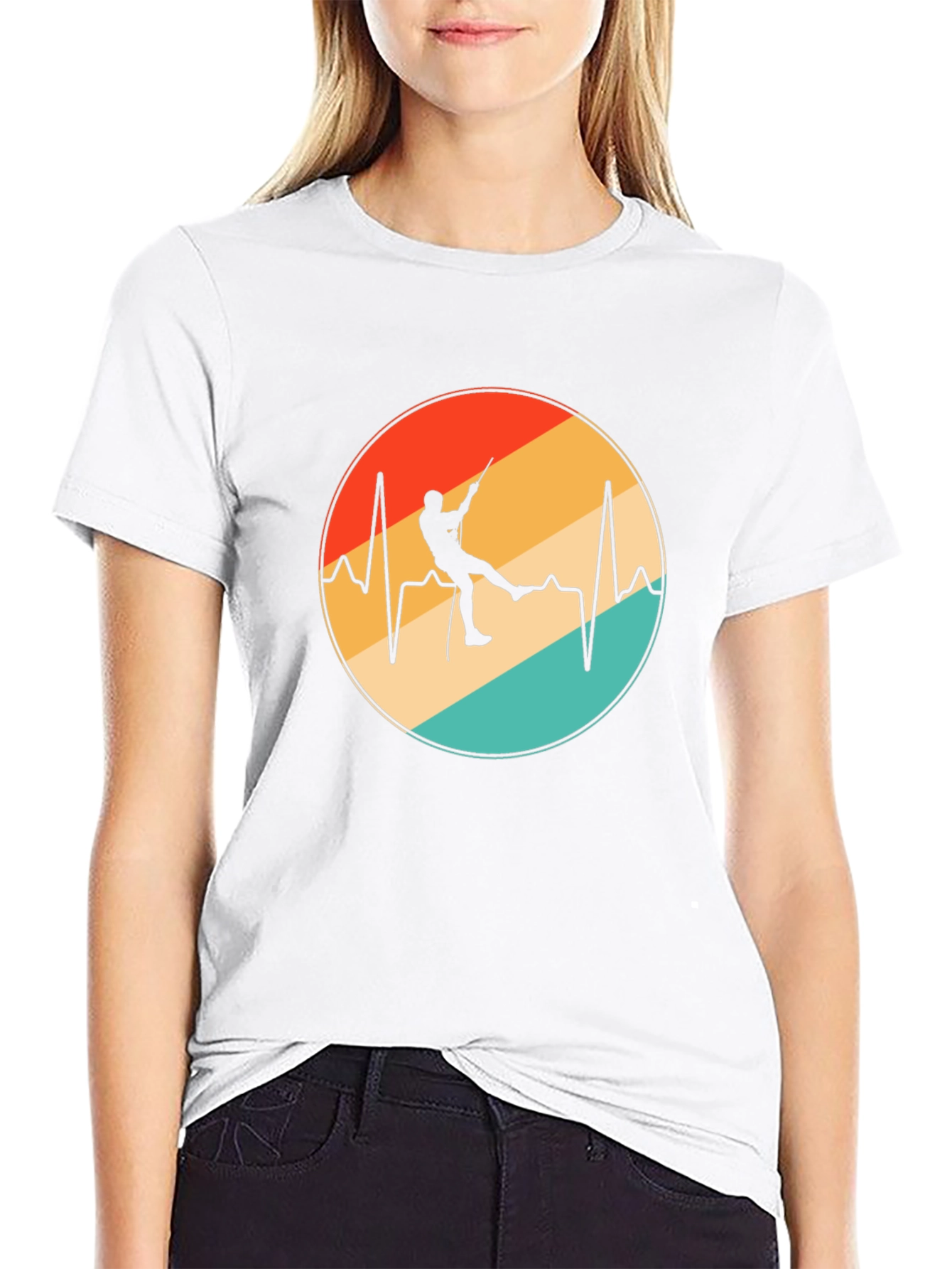 Rock Climbing Heartbeat Graphic Tee
