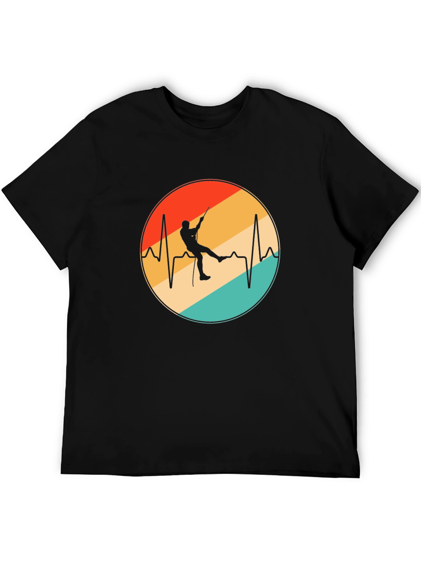 Rock Climbing Heartbeat Graphic Tee