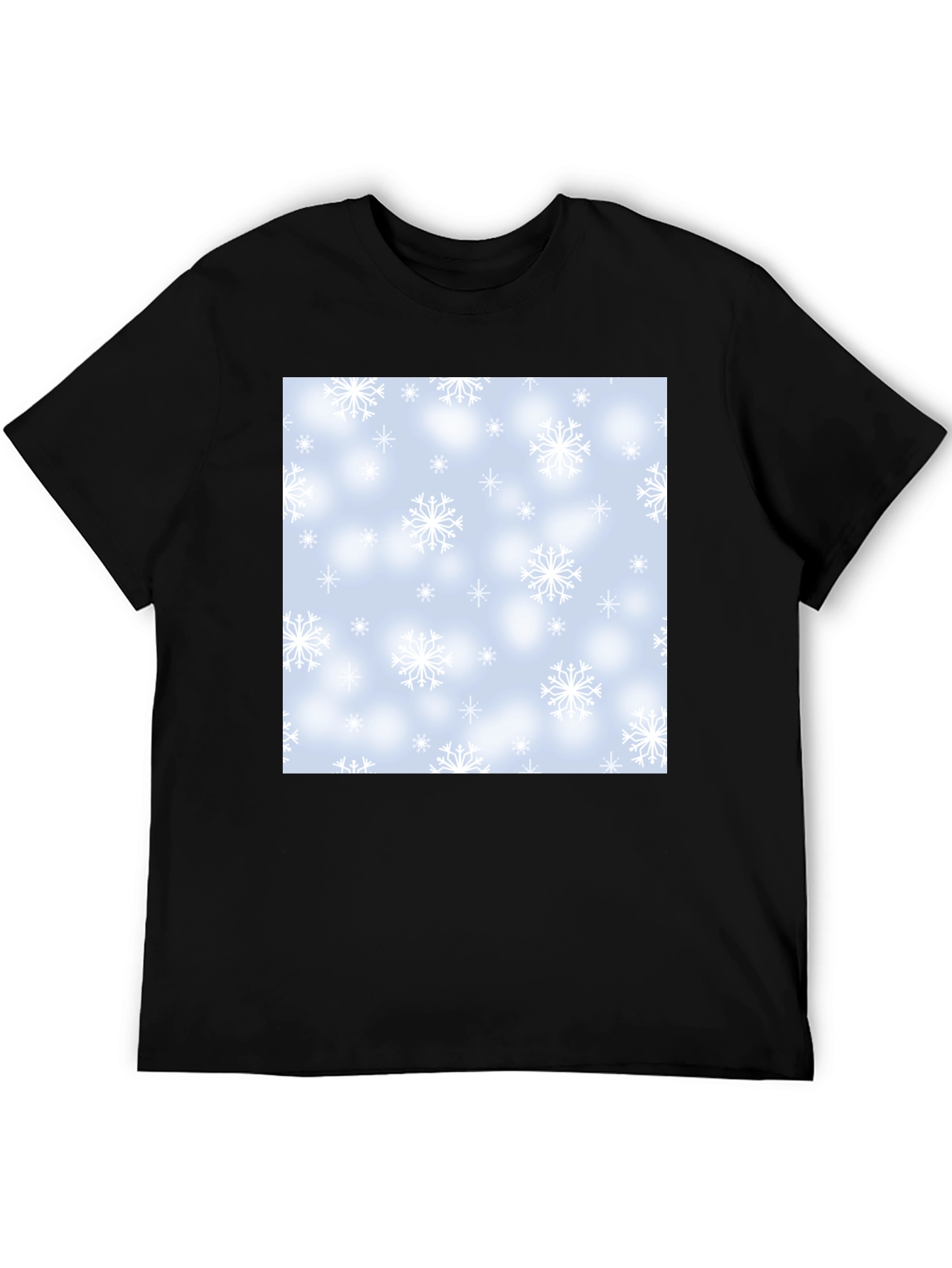 Snowflake Pattern T-Shirt - Winter Holiday Style