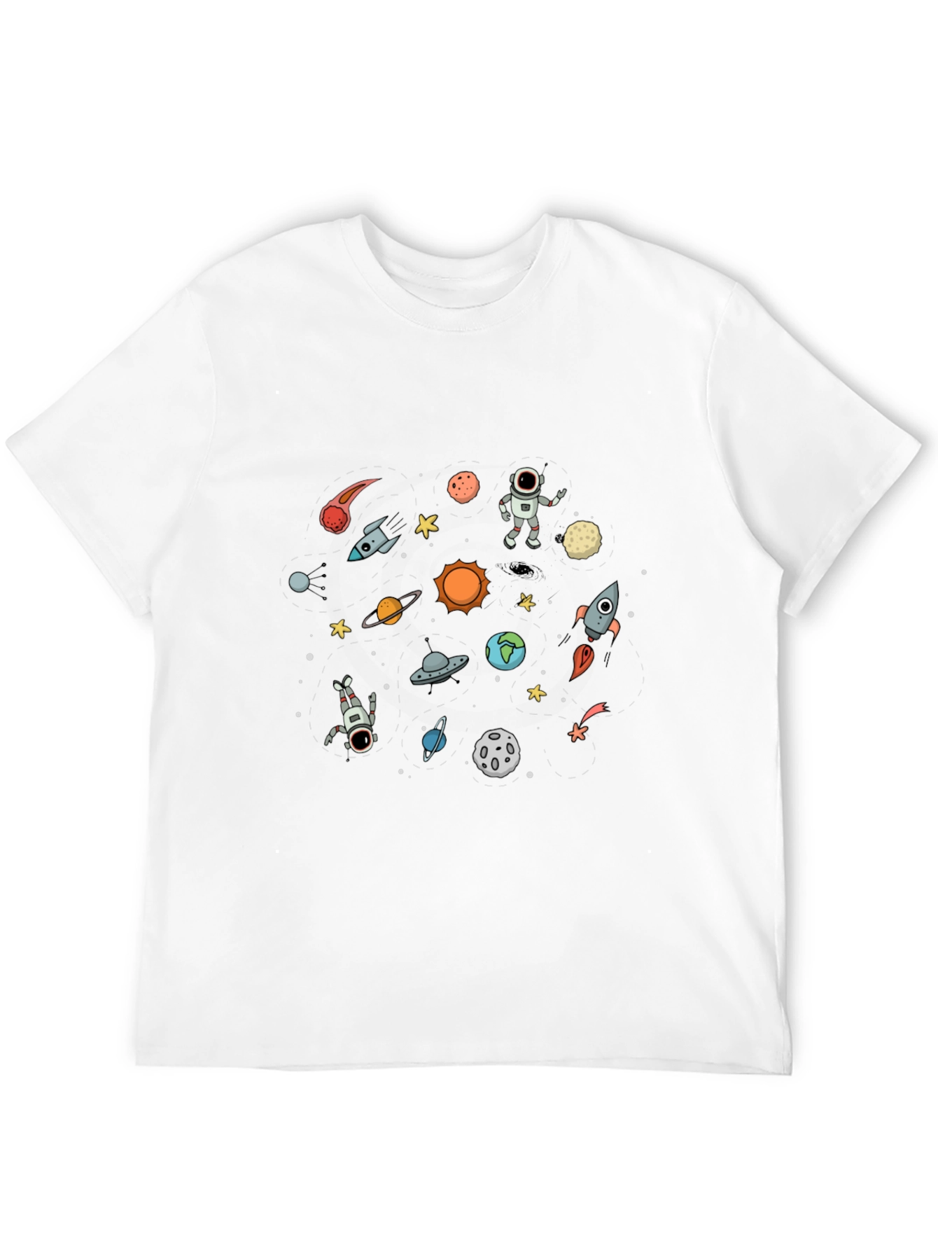 Space Galaxy T-Shirt - Astronauts & Planets