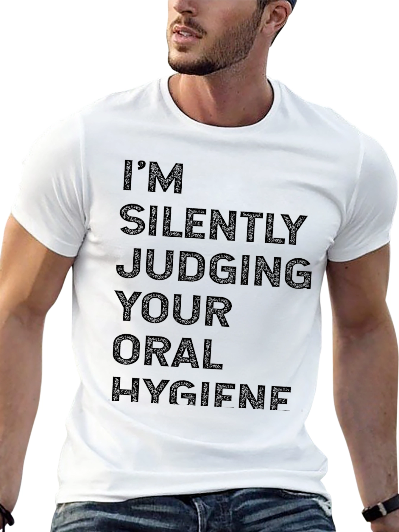 Silently Judging Oral Hygiene Graphic T-Shirt