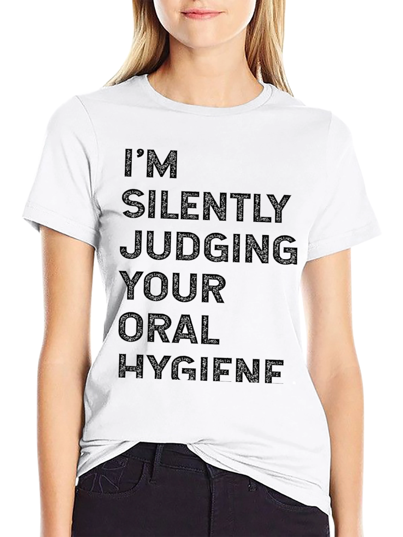 Silently Judging Oral Hygiene Graphic T-Shirt