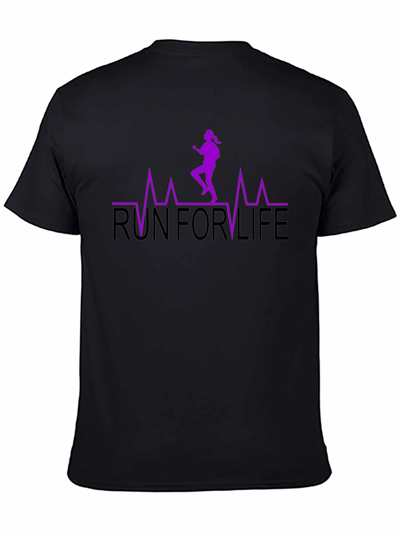 Run For Life Graphic Tee - Black