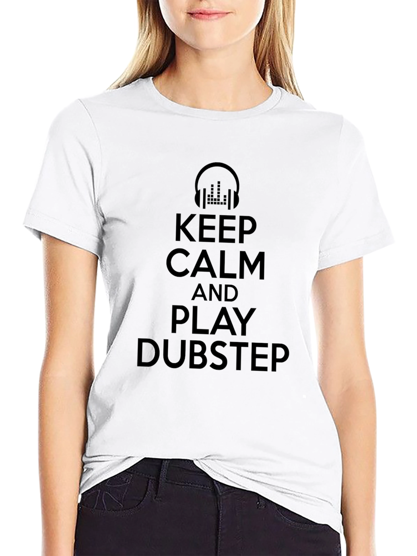 Keep Calm & Play Dubstep Black T-Shirt