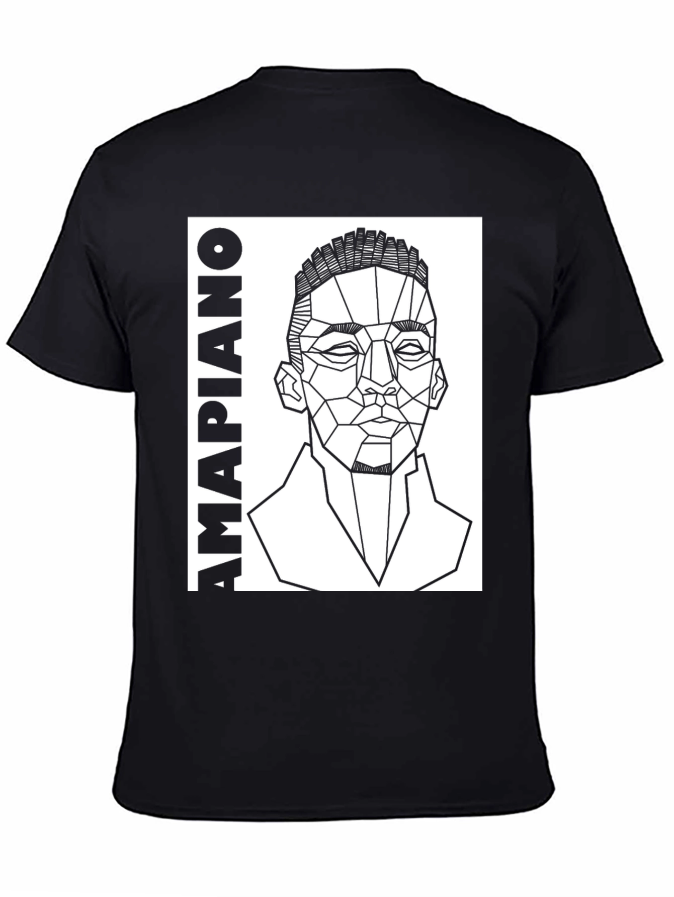 Amapiano Geometric Portrait T-Shirt