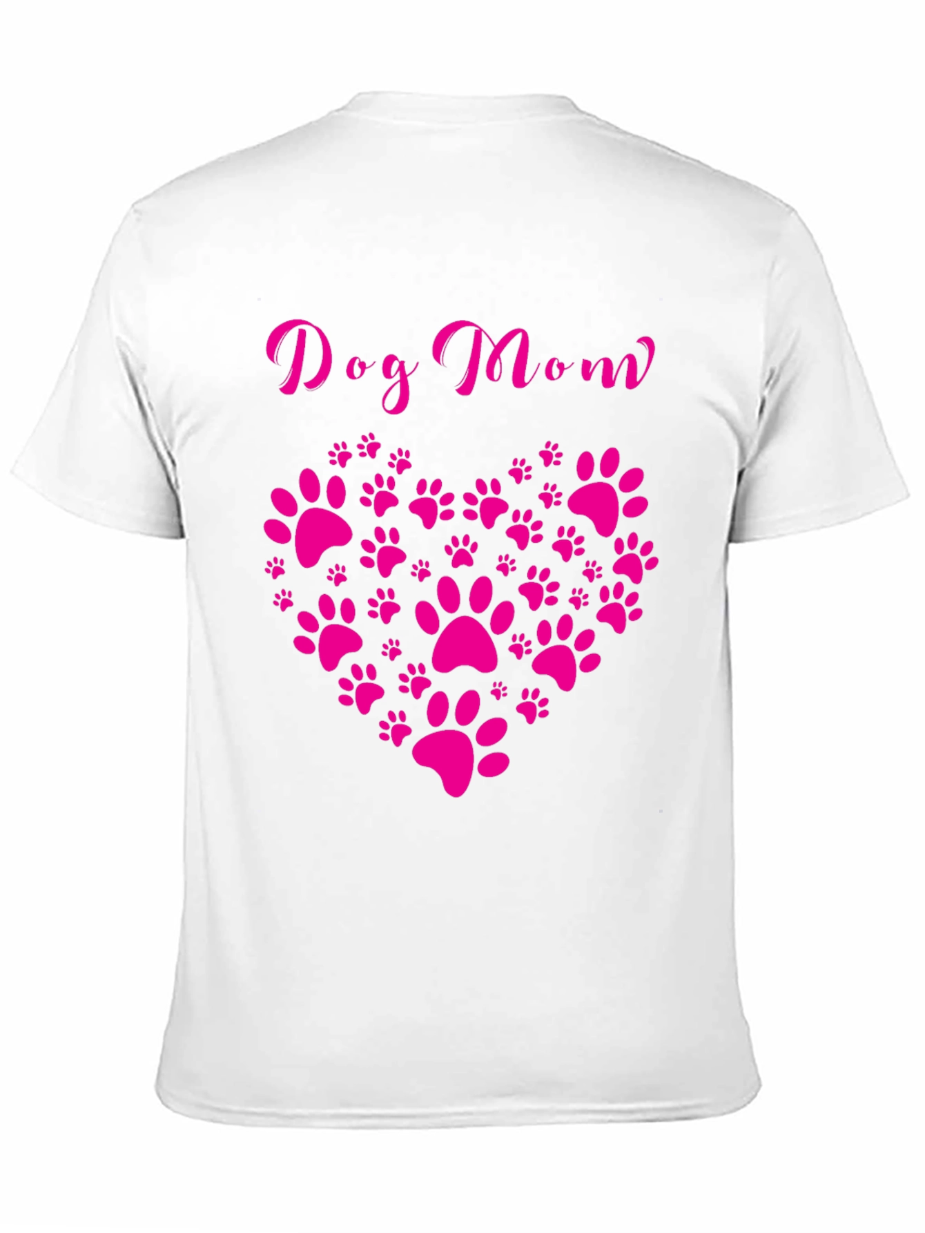 Dog Mom Heart Paw Print Graphic Tee